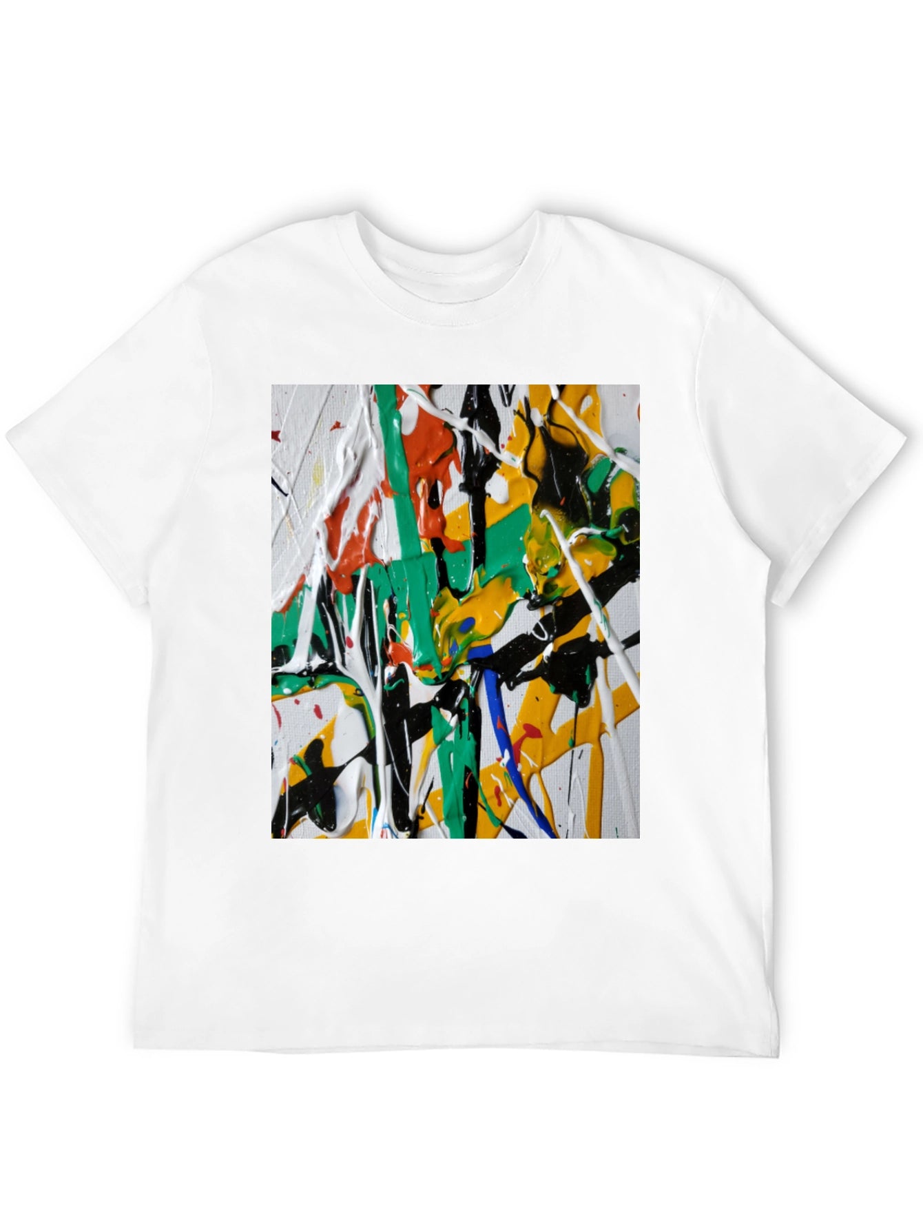 Abstract Paint Splatter Graphic Tee - Modern Art Shirt