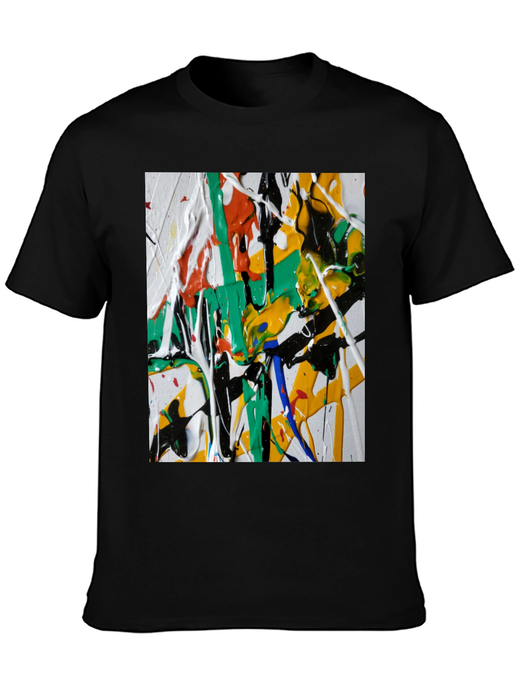 Abstract Paint Splatter Graphic Tee - Modern Art Shirt