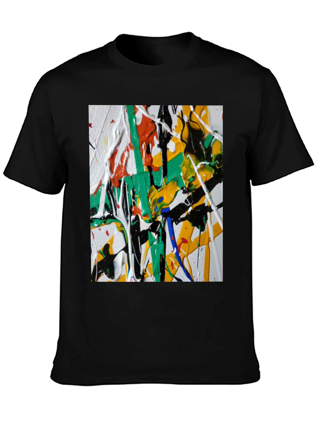Abstract Paint Splatter Graphic Tee - Modern Art Shirt