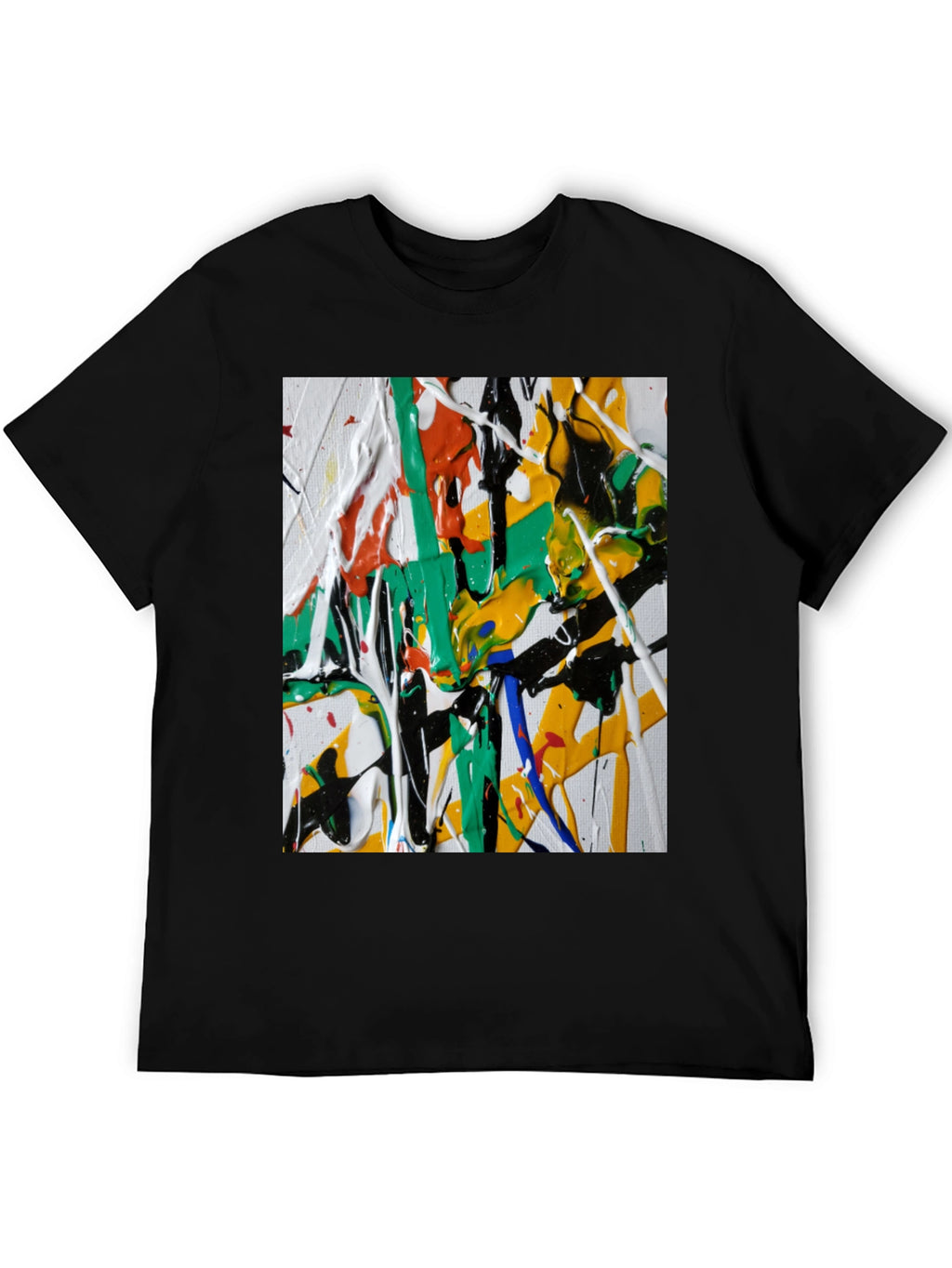 Abstract Paint Splatter Graphic Tee - Modern Art Shirt
