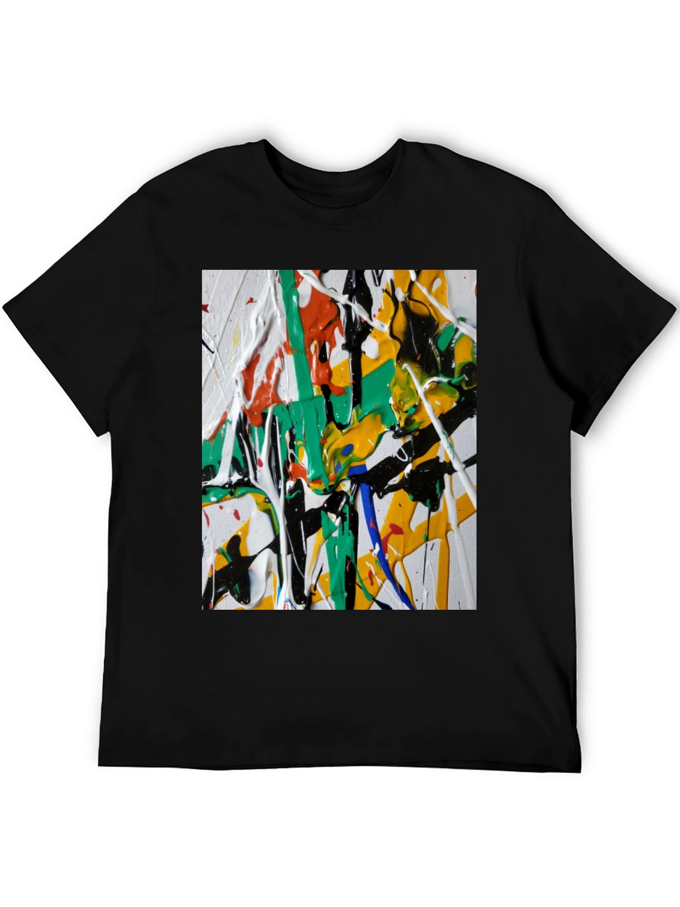 Abstract Paint Splatter Graphic Tee - Modern Art Shirt