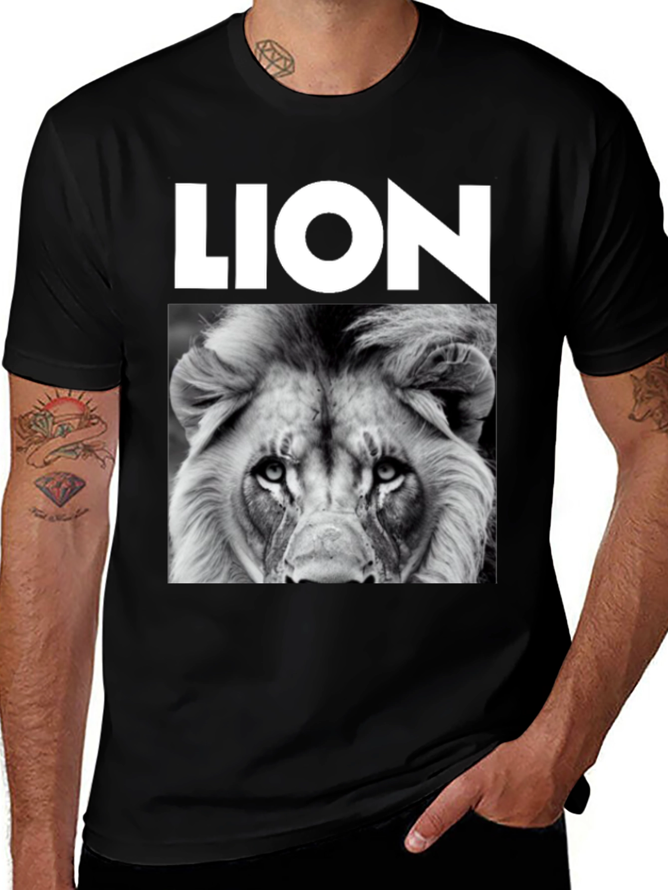 Lion Graphic Print T-Shirt