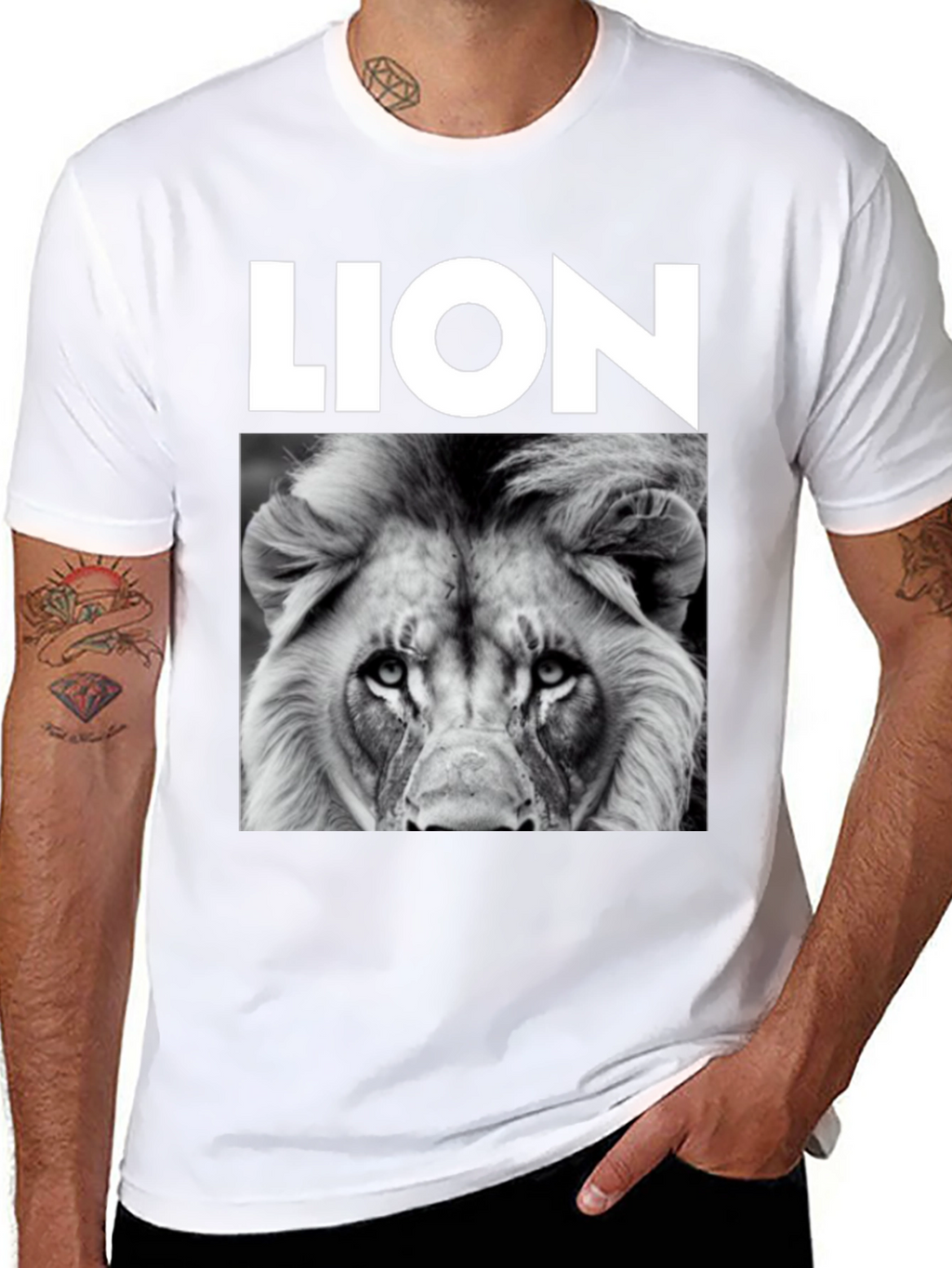 Lion Graphic Print T-Shirt