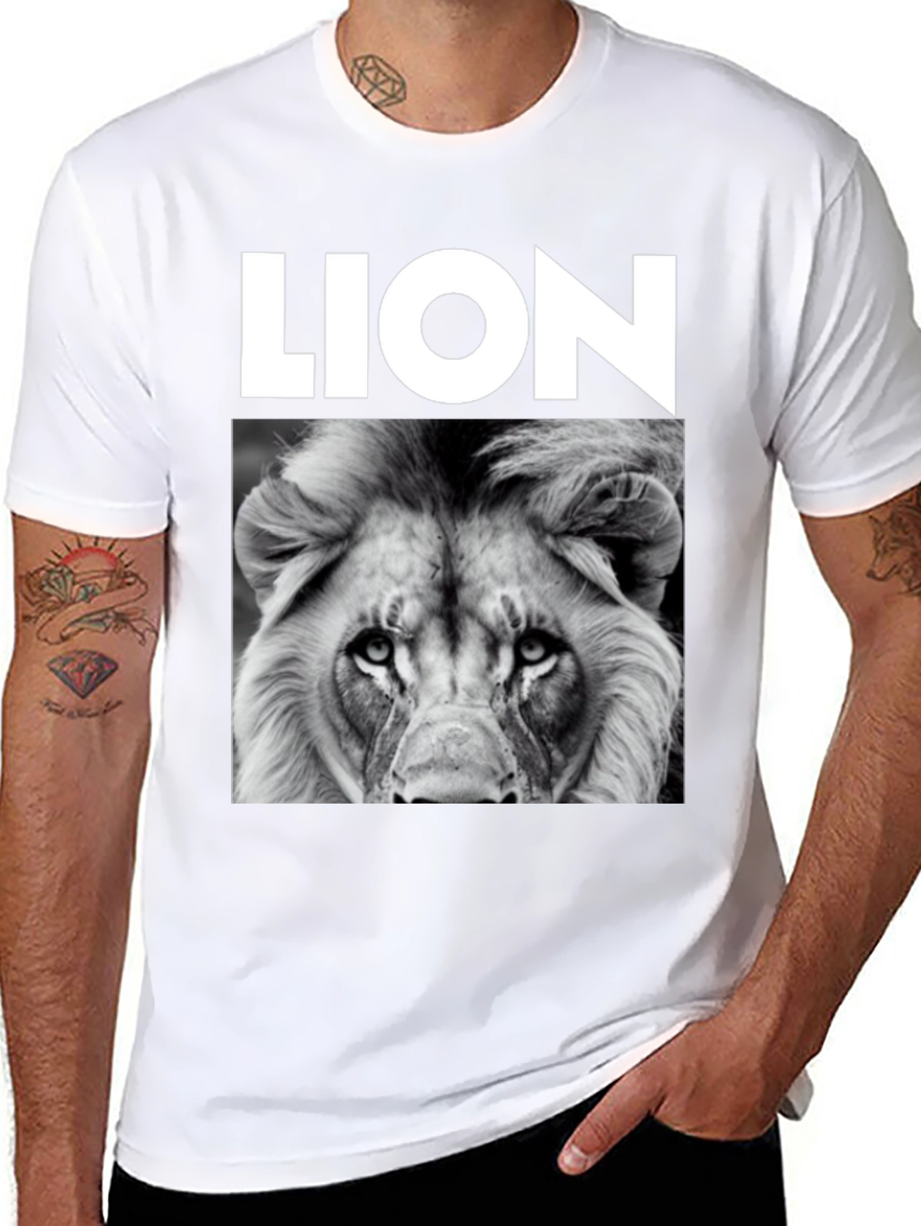 Lion Graphic Print T-Shirt