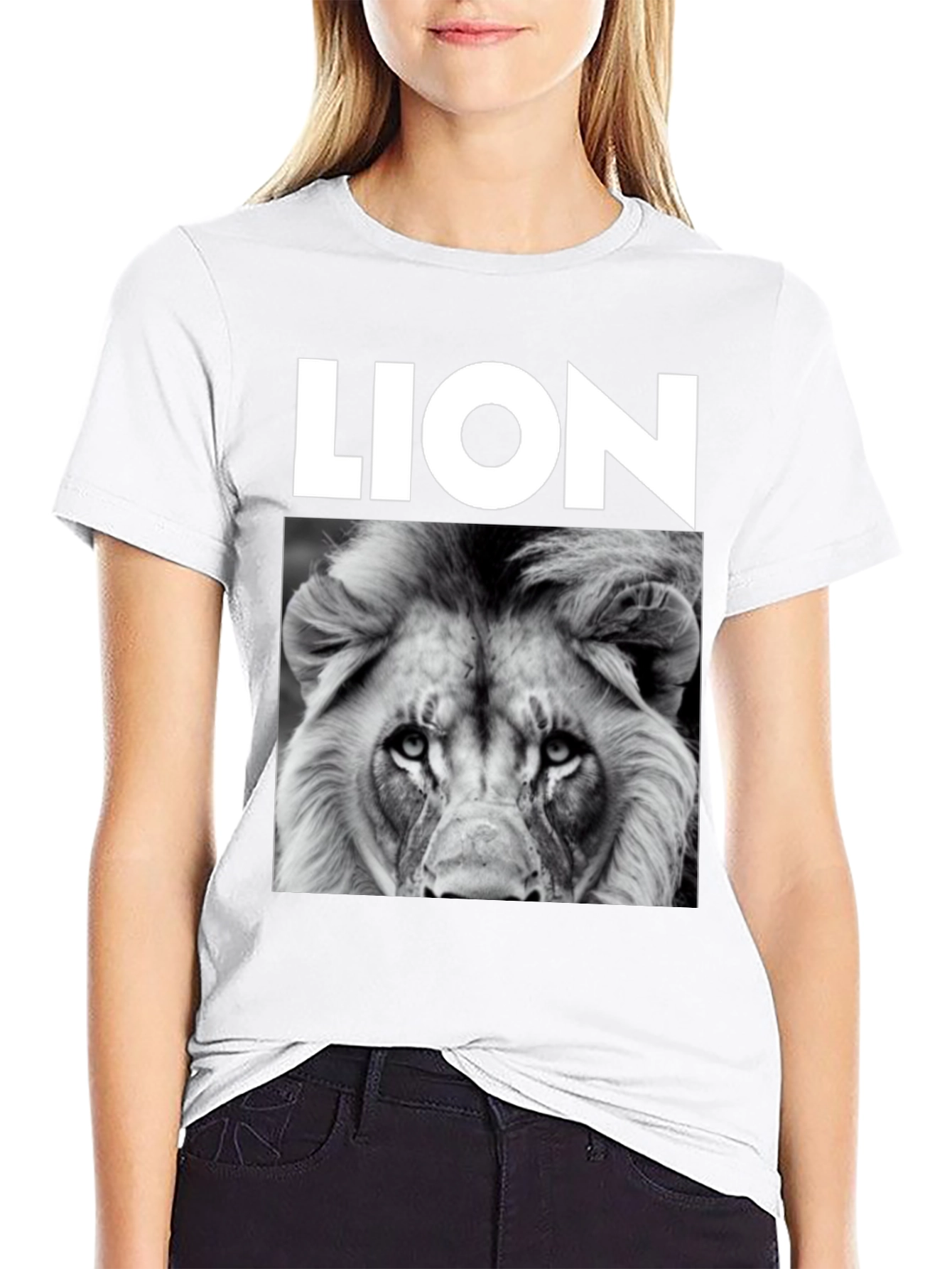 Lion Graphic Print T-Shirt