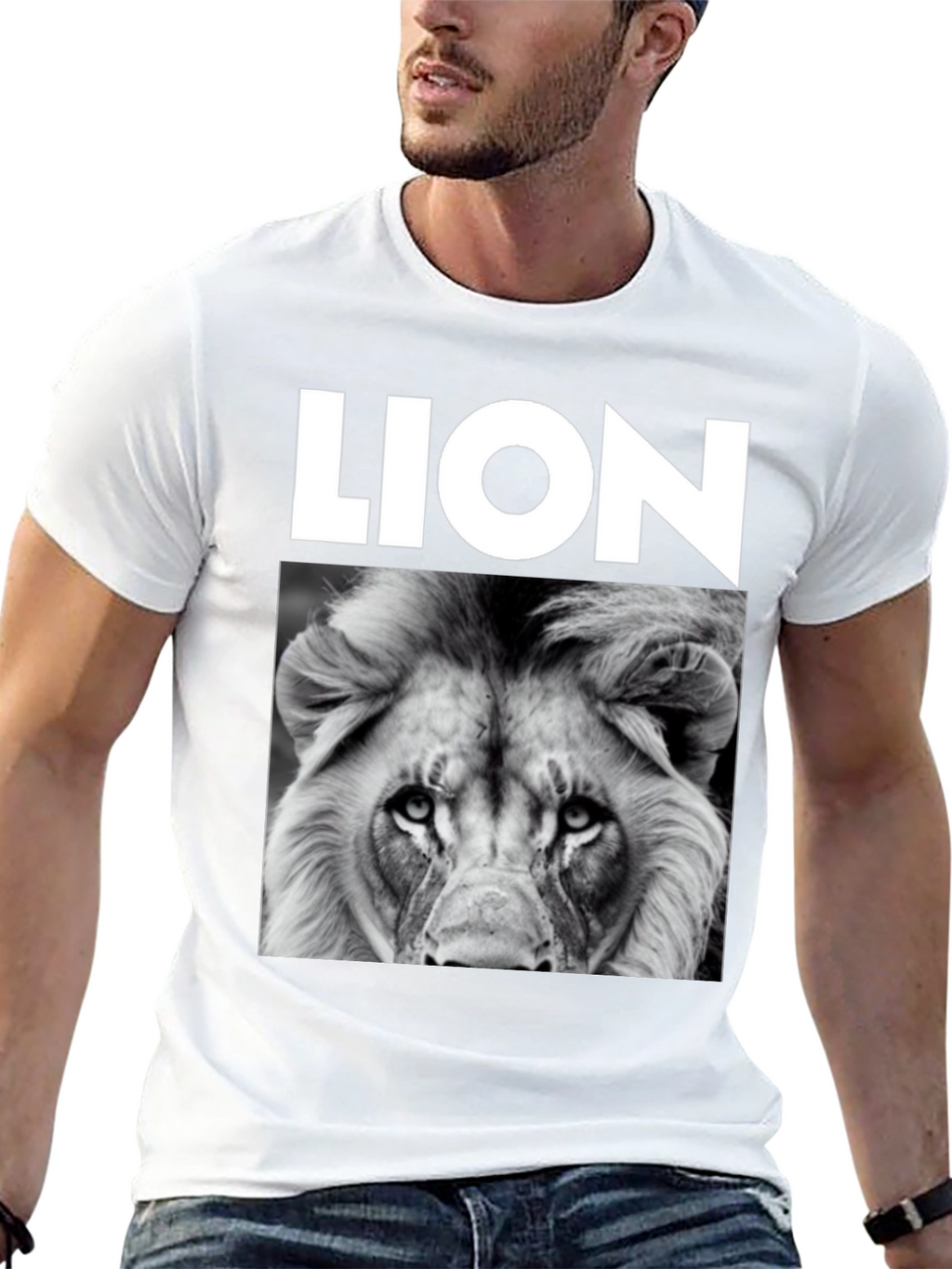 Lion Graphic Print T-Shirt