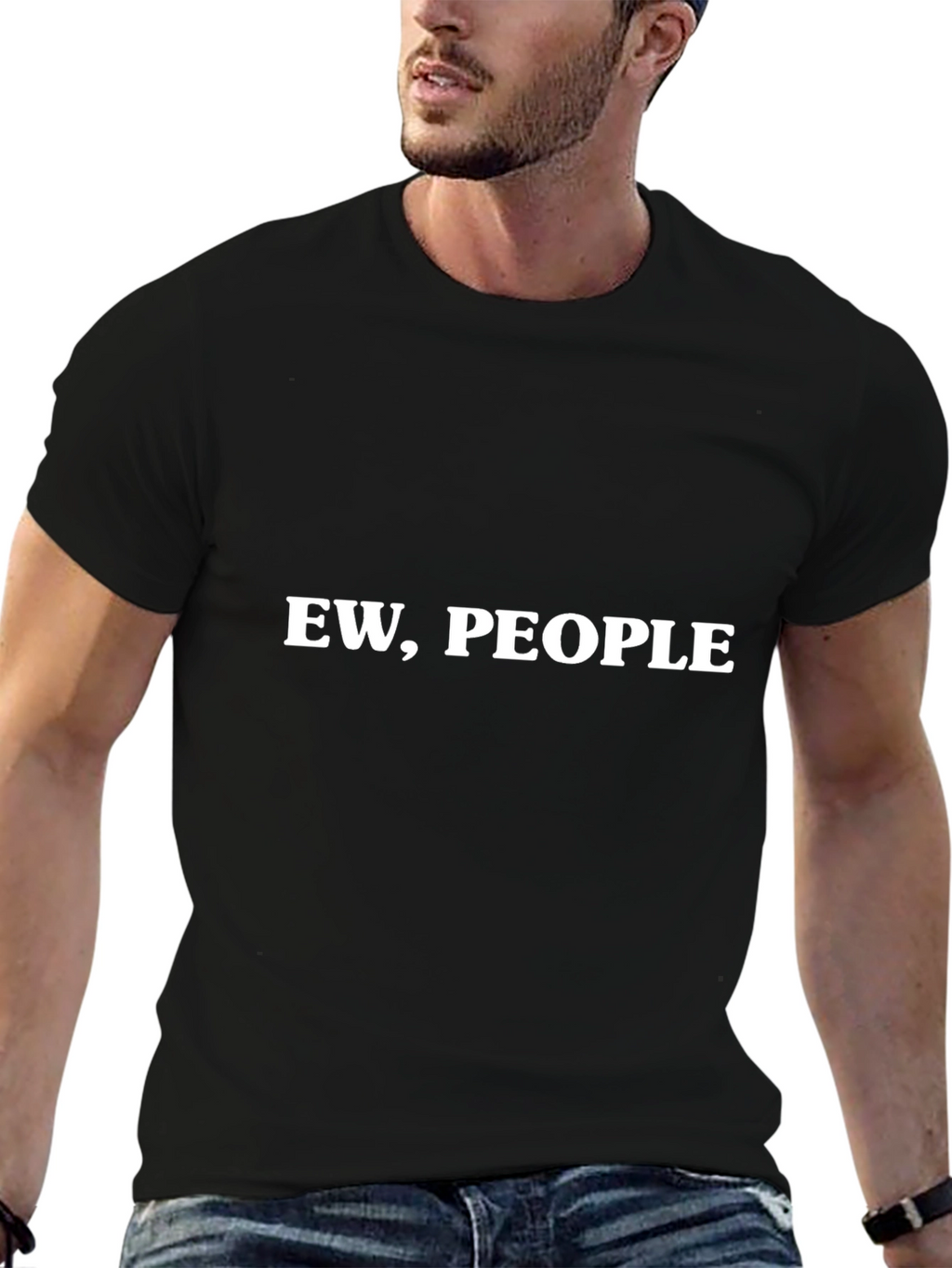 Ew People Graphic Tee - Introvert Humor Shirt