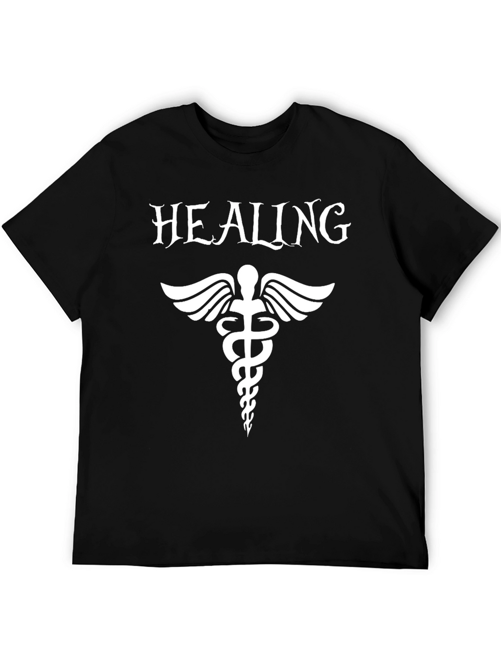 Healing Caduceus Black T-Shirt