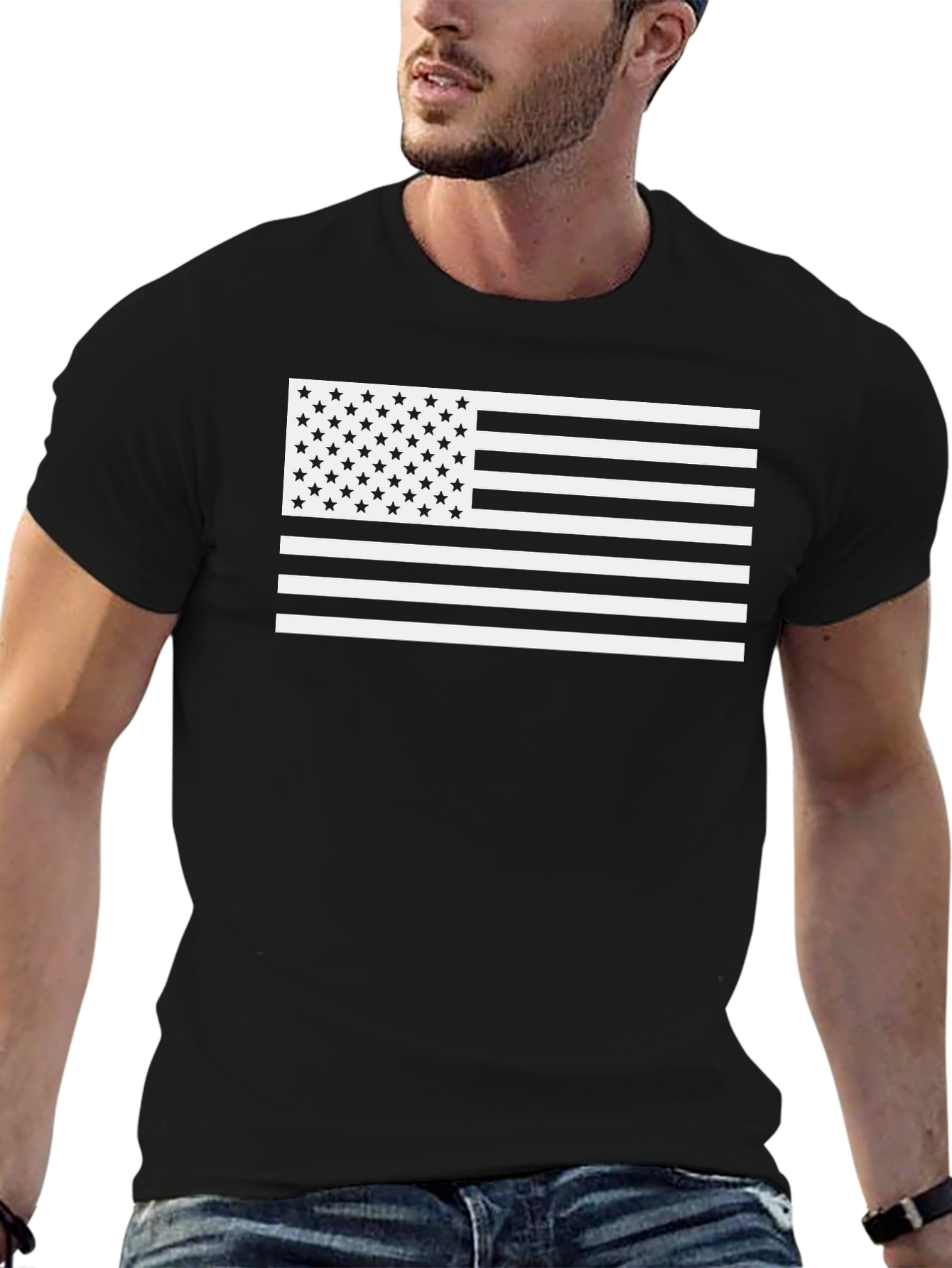 American Flag Graphic T-Shirt Patriotic USA Pride