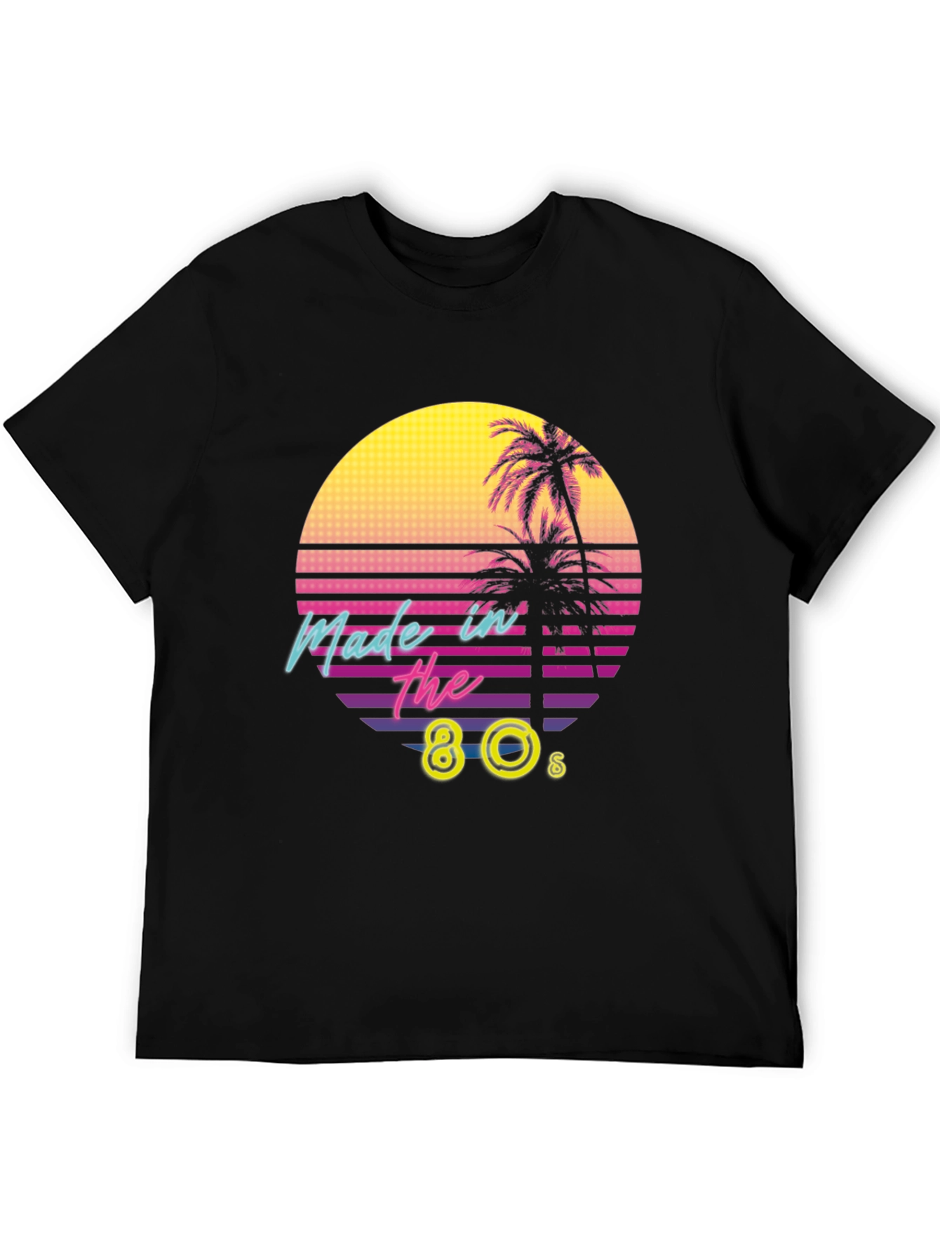 Retro 80s Made In The 80s Palm Tree Graphic T-Shirt