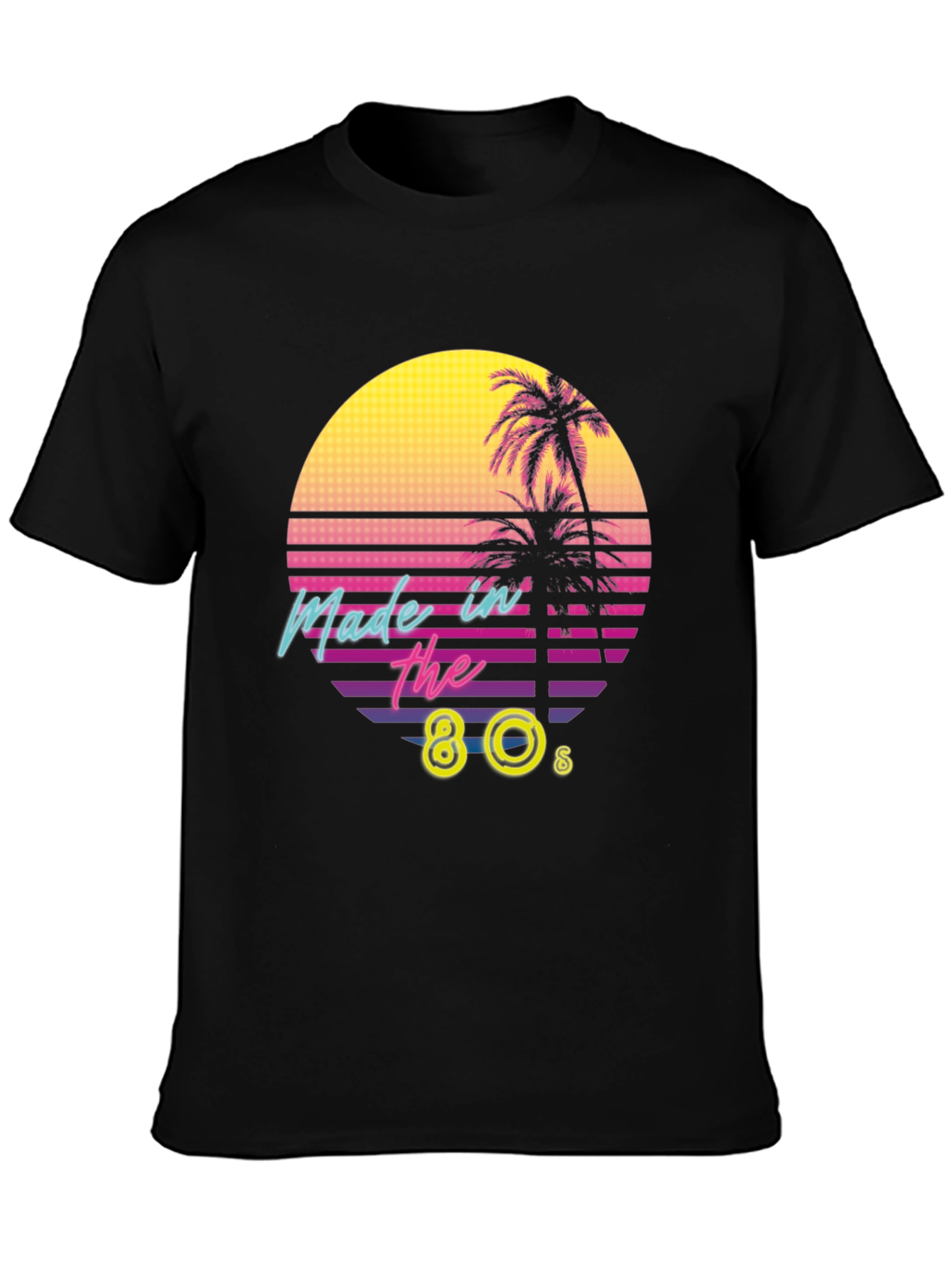 Retro 80s Made In The 80s Palm Tree Graphic T-Shirt