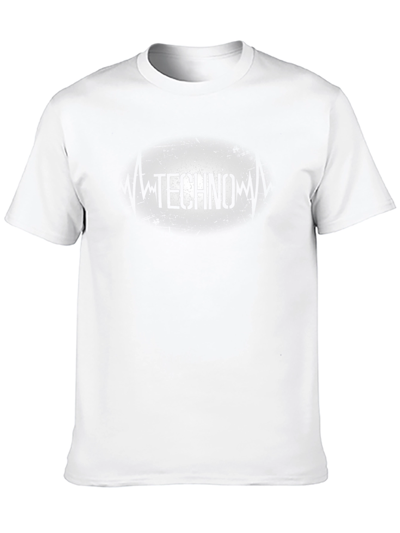 Techno Graphic Print Black T-Shirt