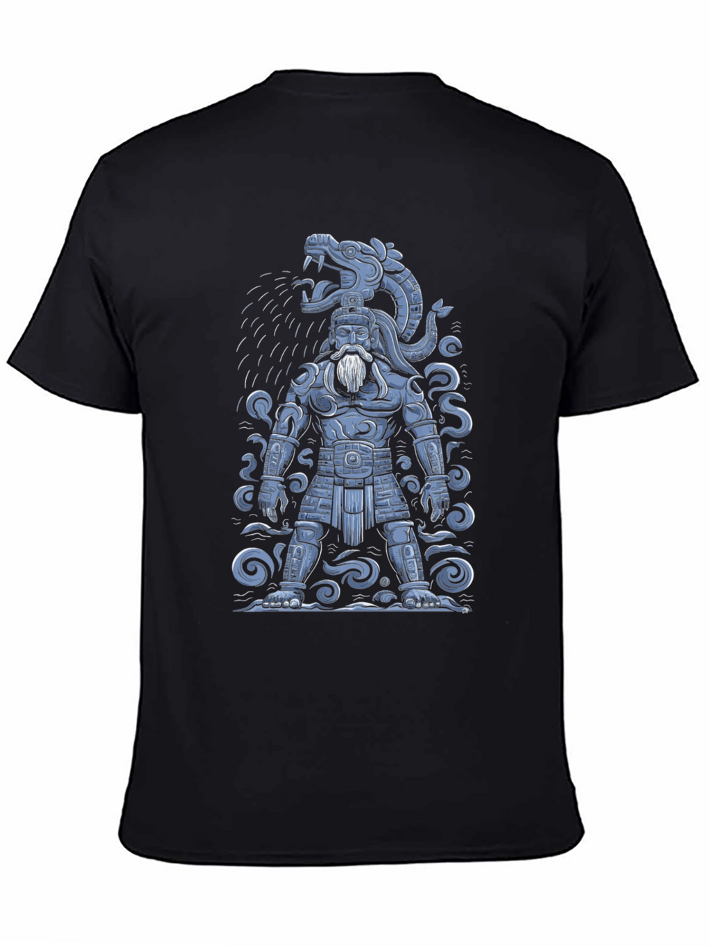 Aztec Warrior Graphic T-Shirt - Black