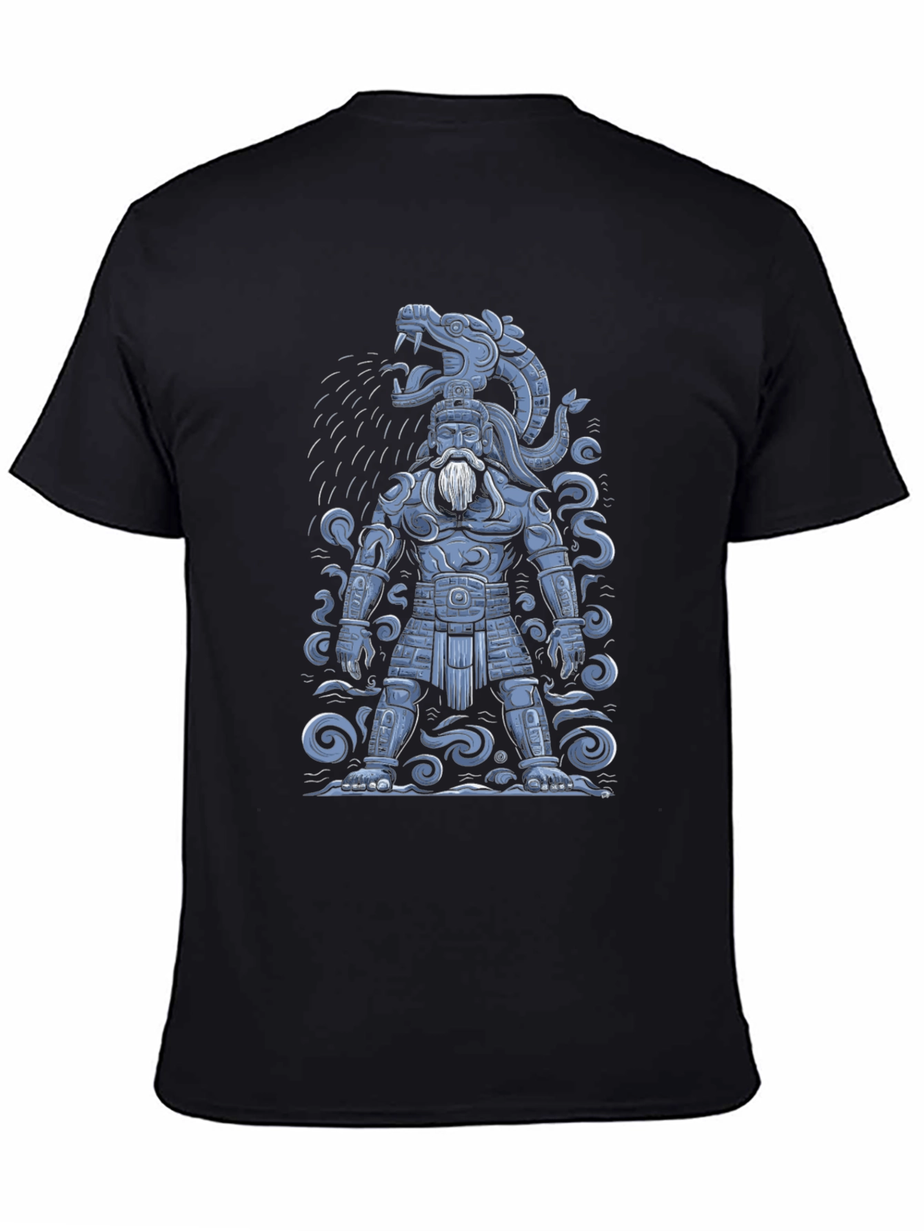 Aztec Warrior Graphic T-Shirt - Black