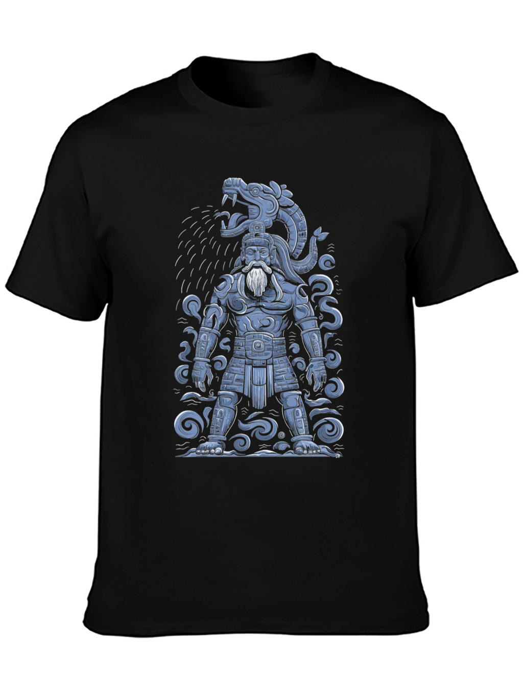 Aztec Warrior Graphic T-Shirt - Black