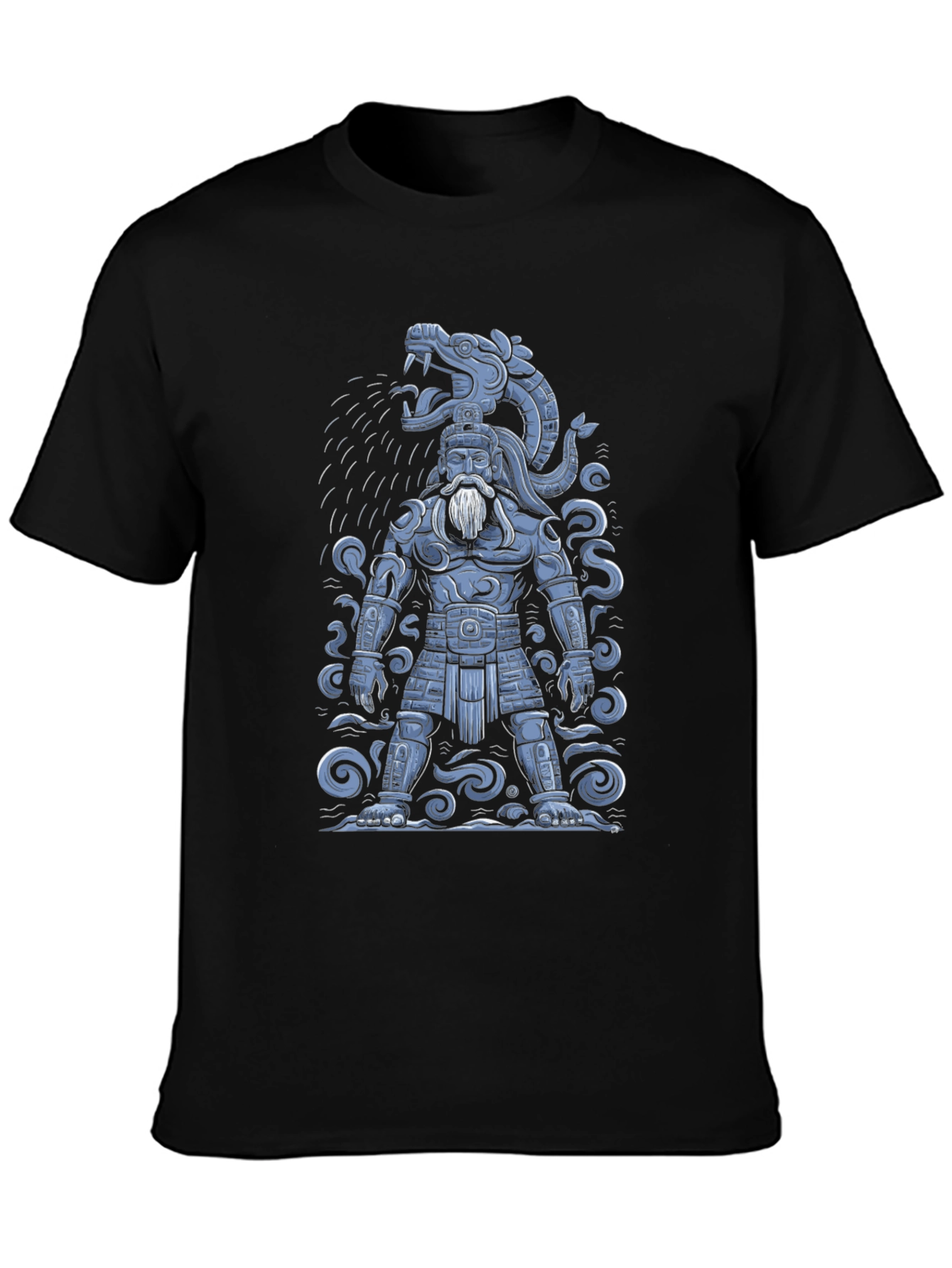 Aztec Warrior Graphic T-Shirt - Black