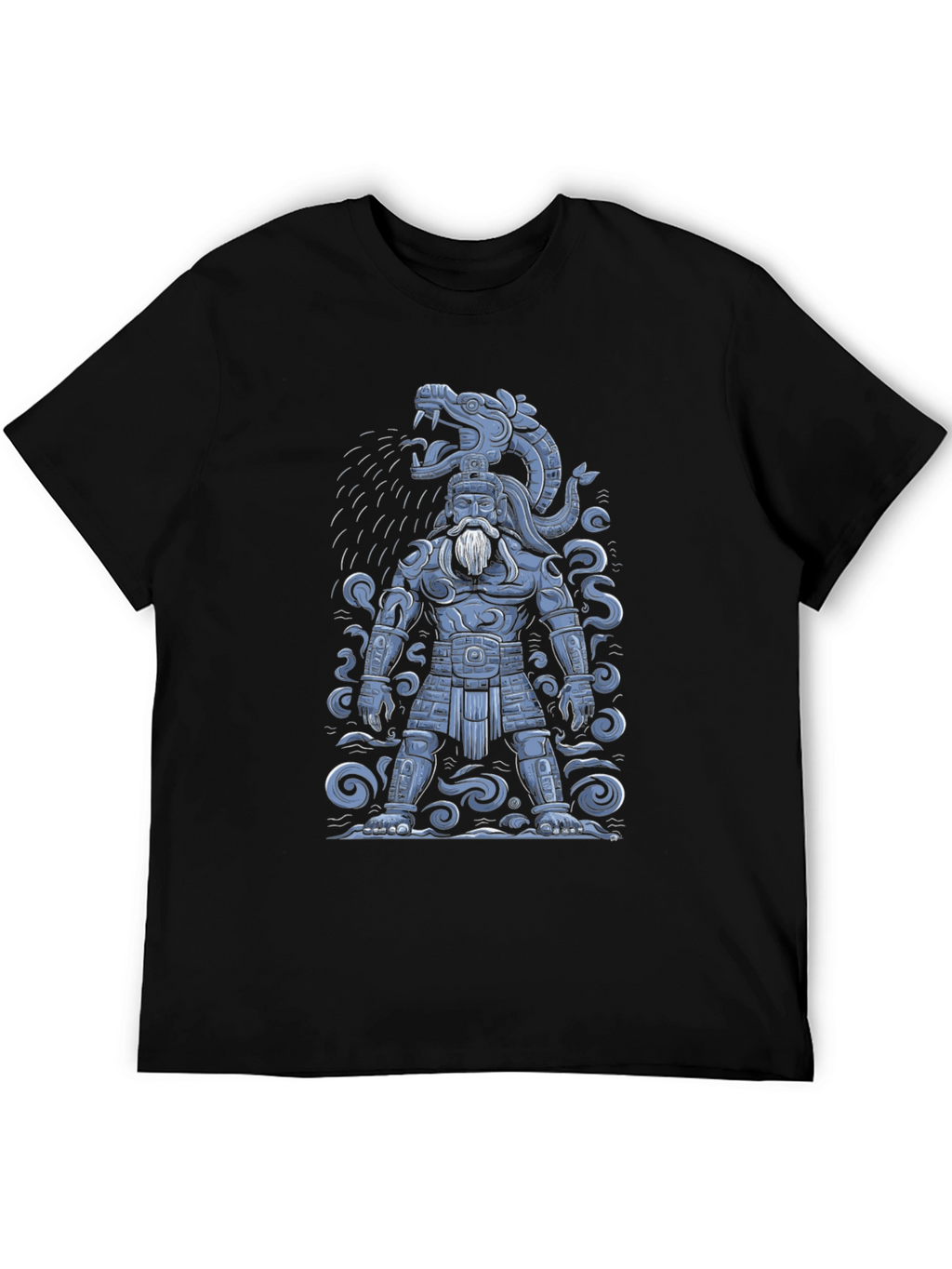 Aztec Warrior Graphic T-Shirt - Black
