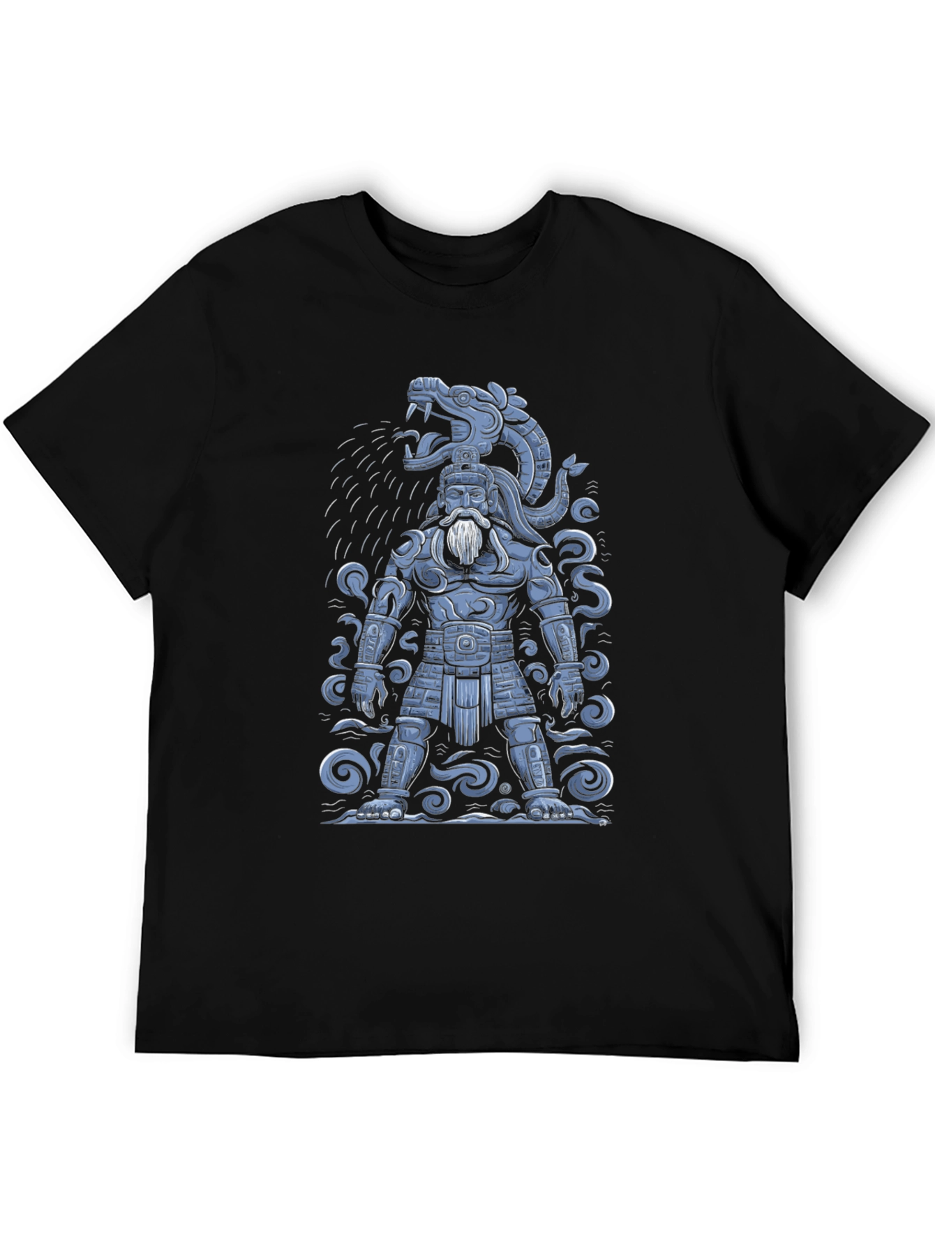 Aztec Warrior Graphic T-Shirt - Black