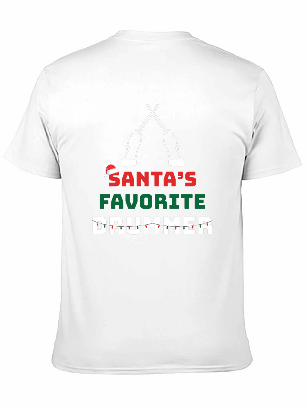 Santas Favorite Drummer Christmas T-Shirt