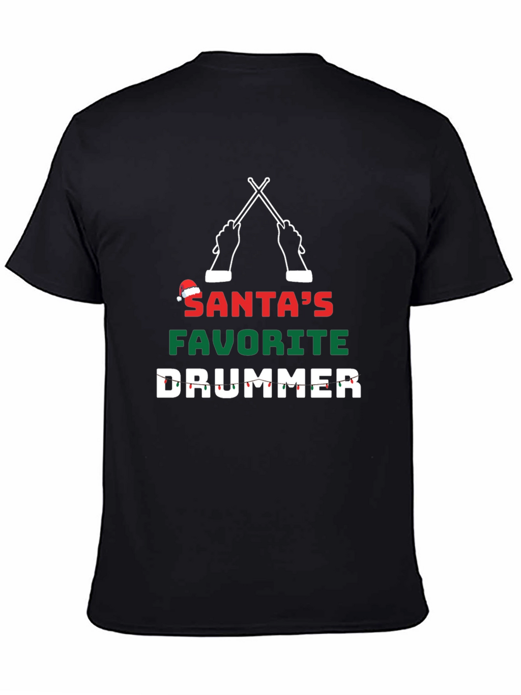 Santas Favorite Drummer Christmas T-Shirt