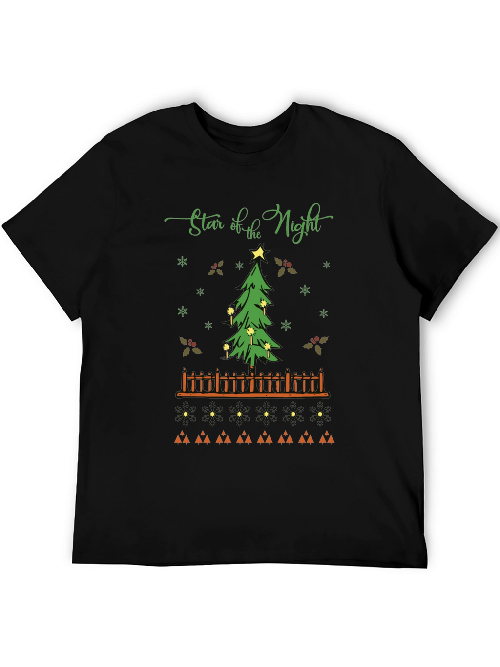 Star of the Night Christmas Tree Graphic T-Shirt