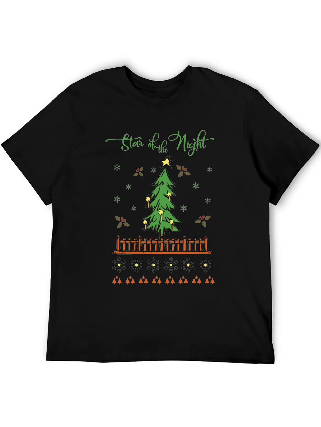 Star of the Night Christmas Tree Graphic T-Shirt