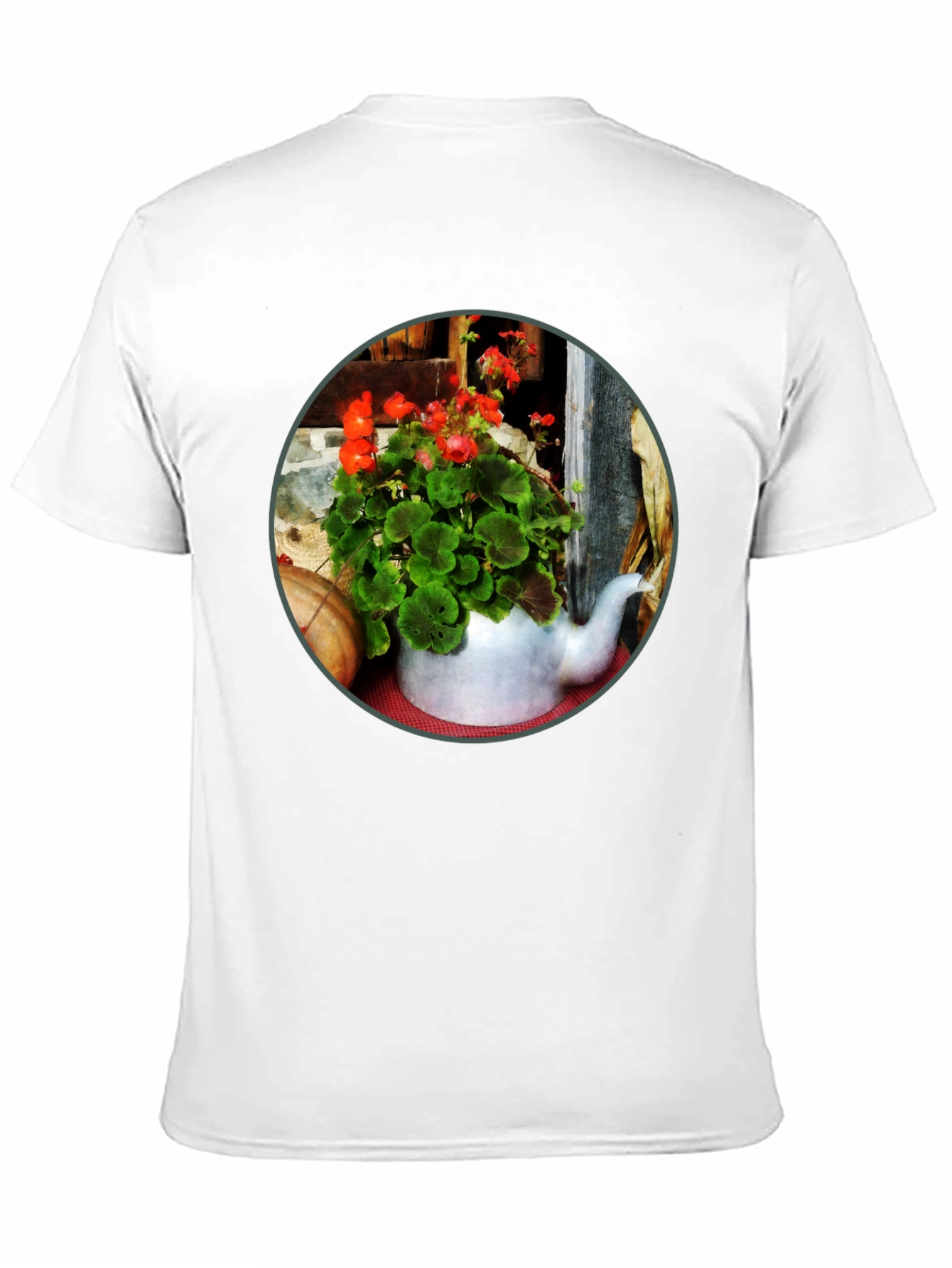 Floral Teapot T-Shirt - Unique Garden Design