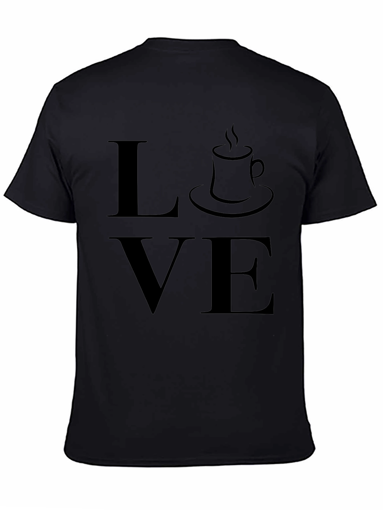 Coffee Love Graphic T-Shirt - Black