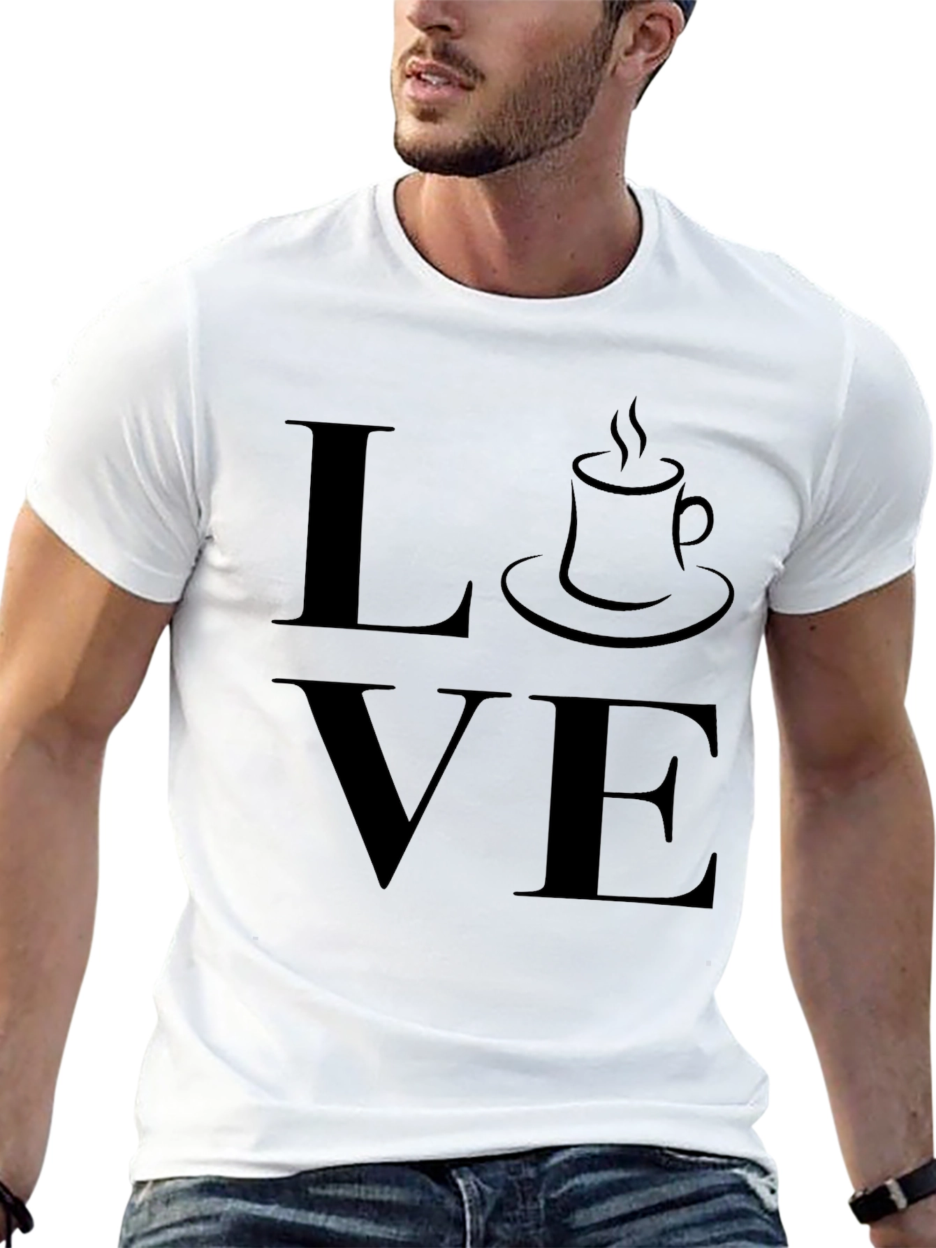 Coffee Love Graphic T-Shirt - Black