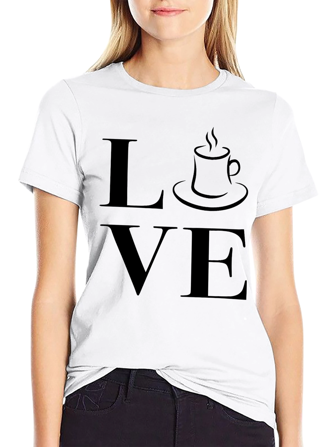 Coffee Love Graphic T-Shirt - Black