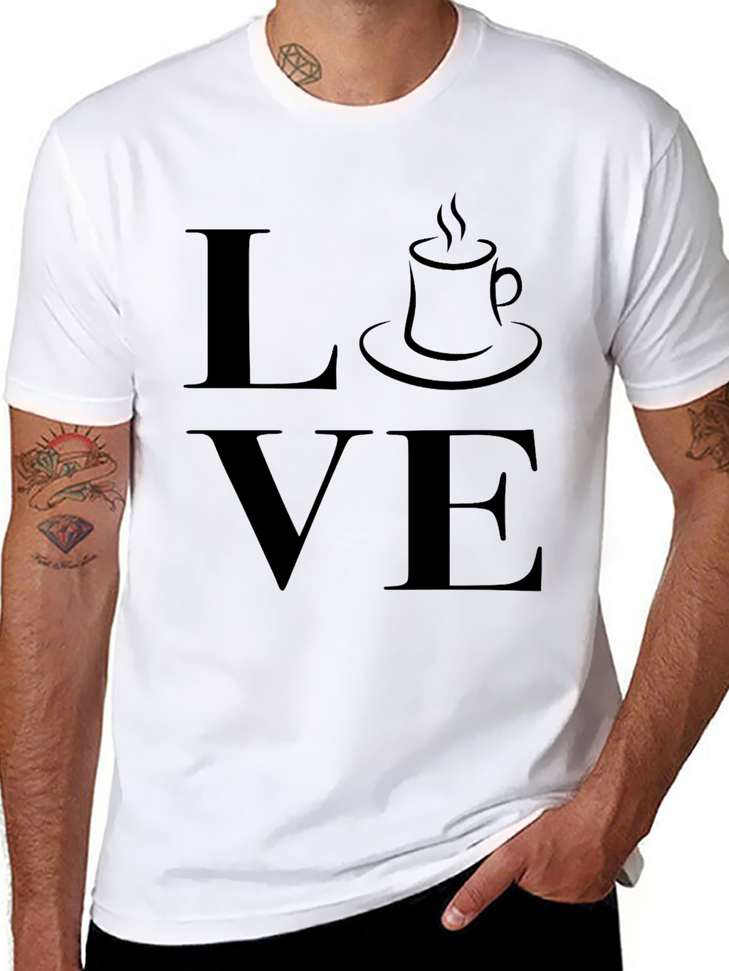 Coffee Love Graphic T-Shirt - Black