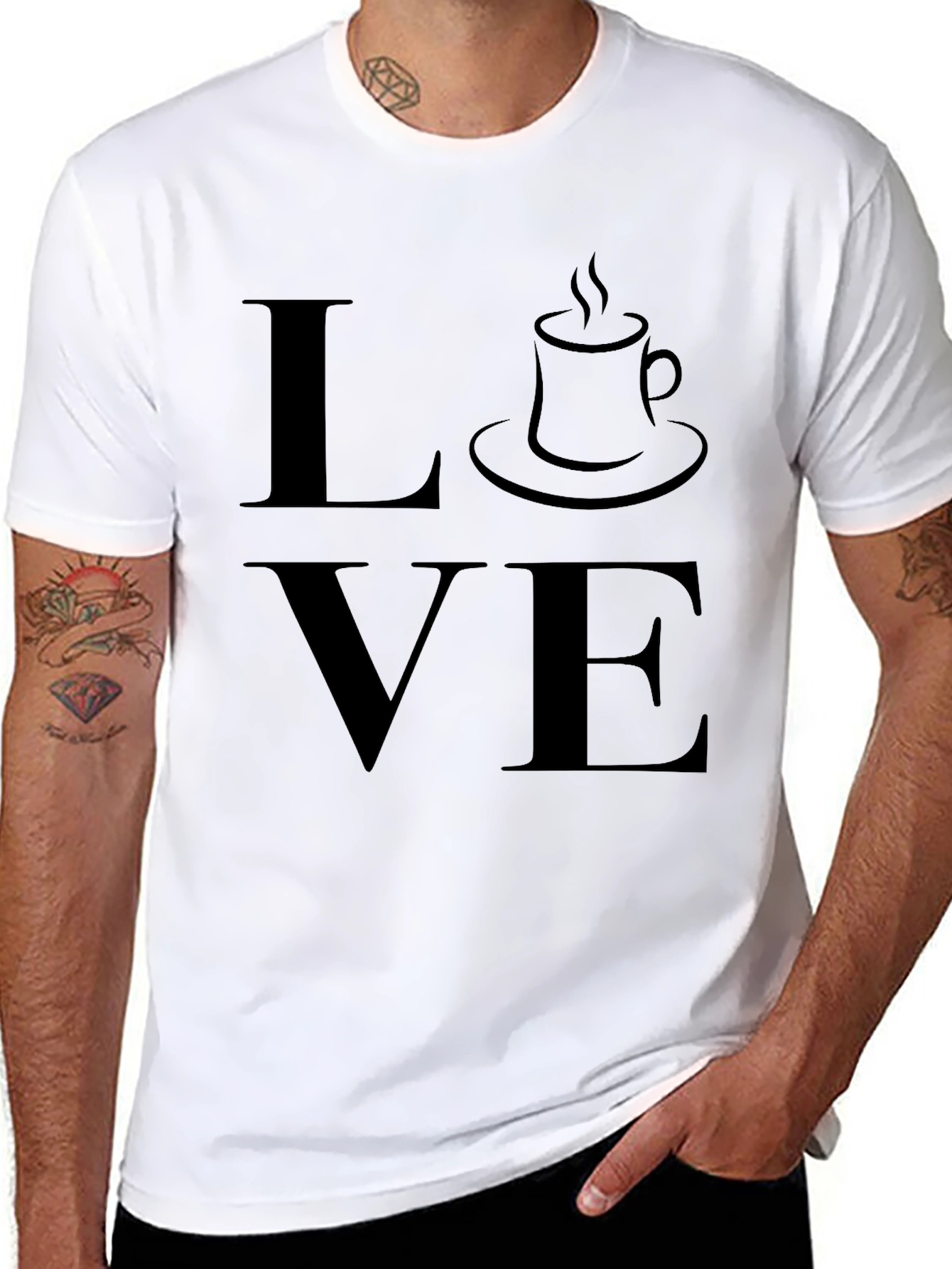 Coffee Love Graphic T-Shirt - Black