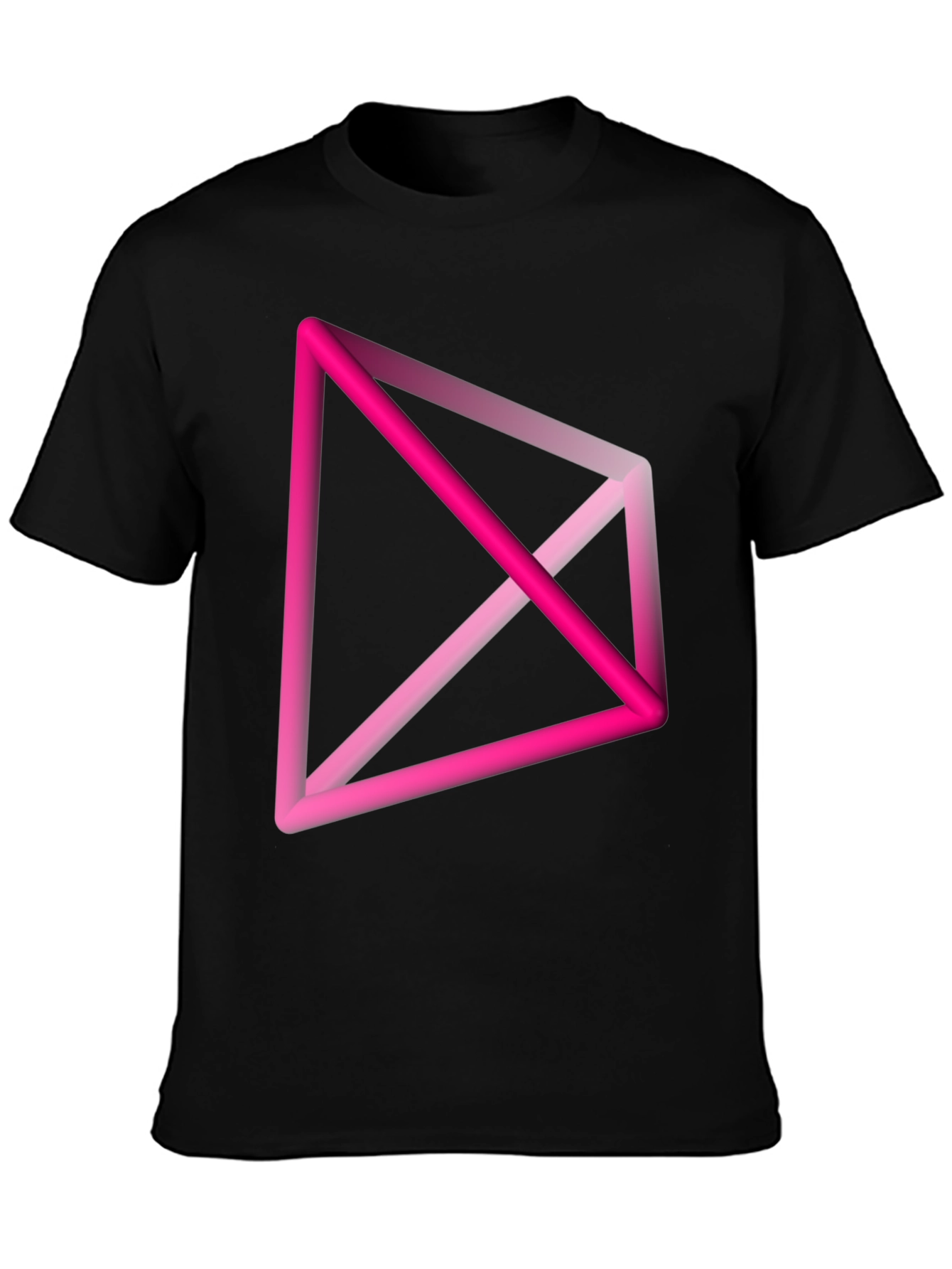 Abstract Geometric Pink T-Shirt