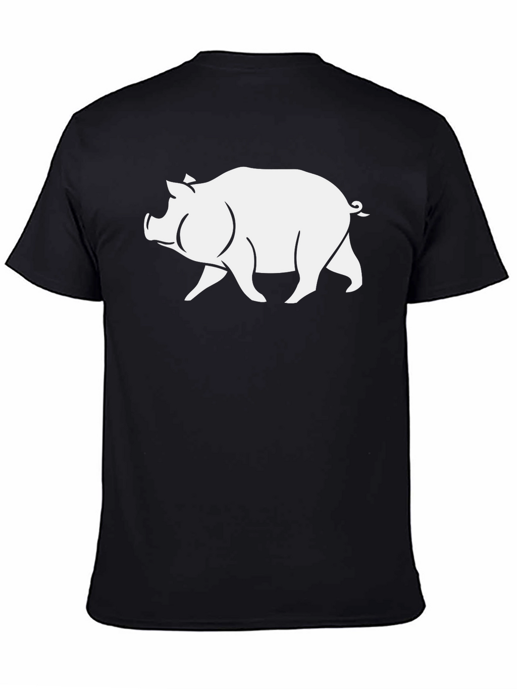 Pig Graphic T-Shirt - Black Casual Tee