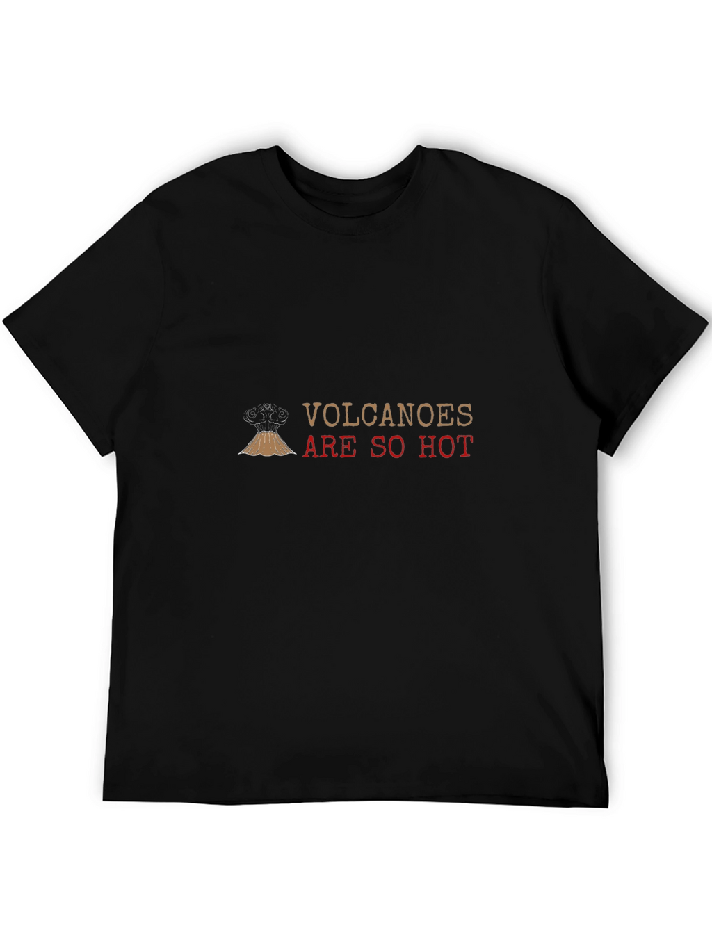 Volcanoes Are So Hot Black Graphic Tee