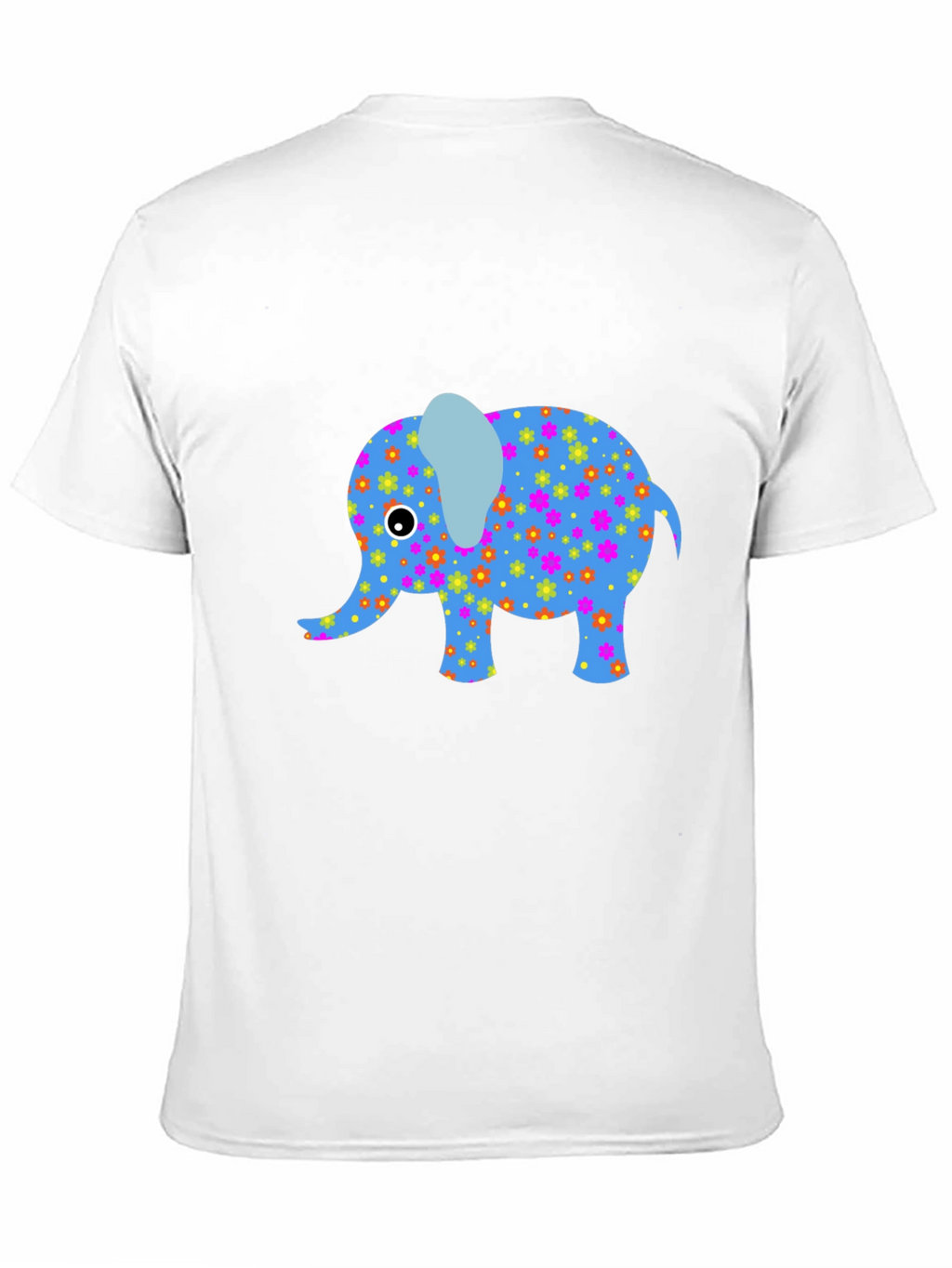 Black T-Shirt with Fun Elephant Design