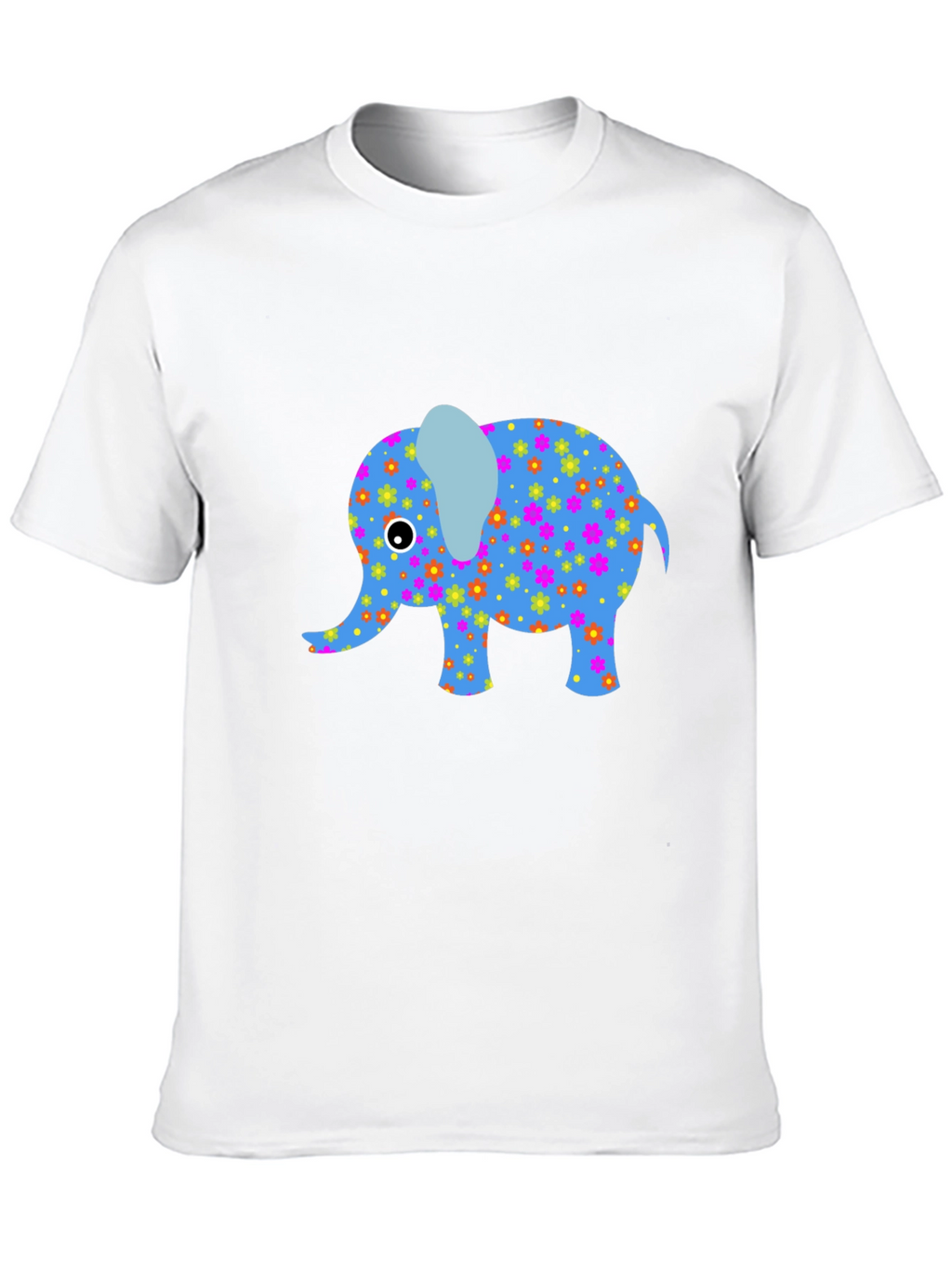 Black T-Shirt with Fun Elephant Design