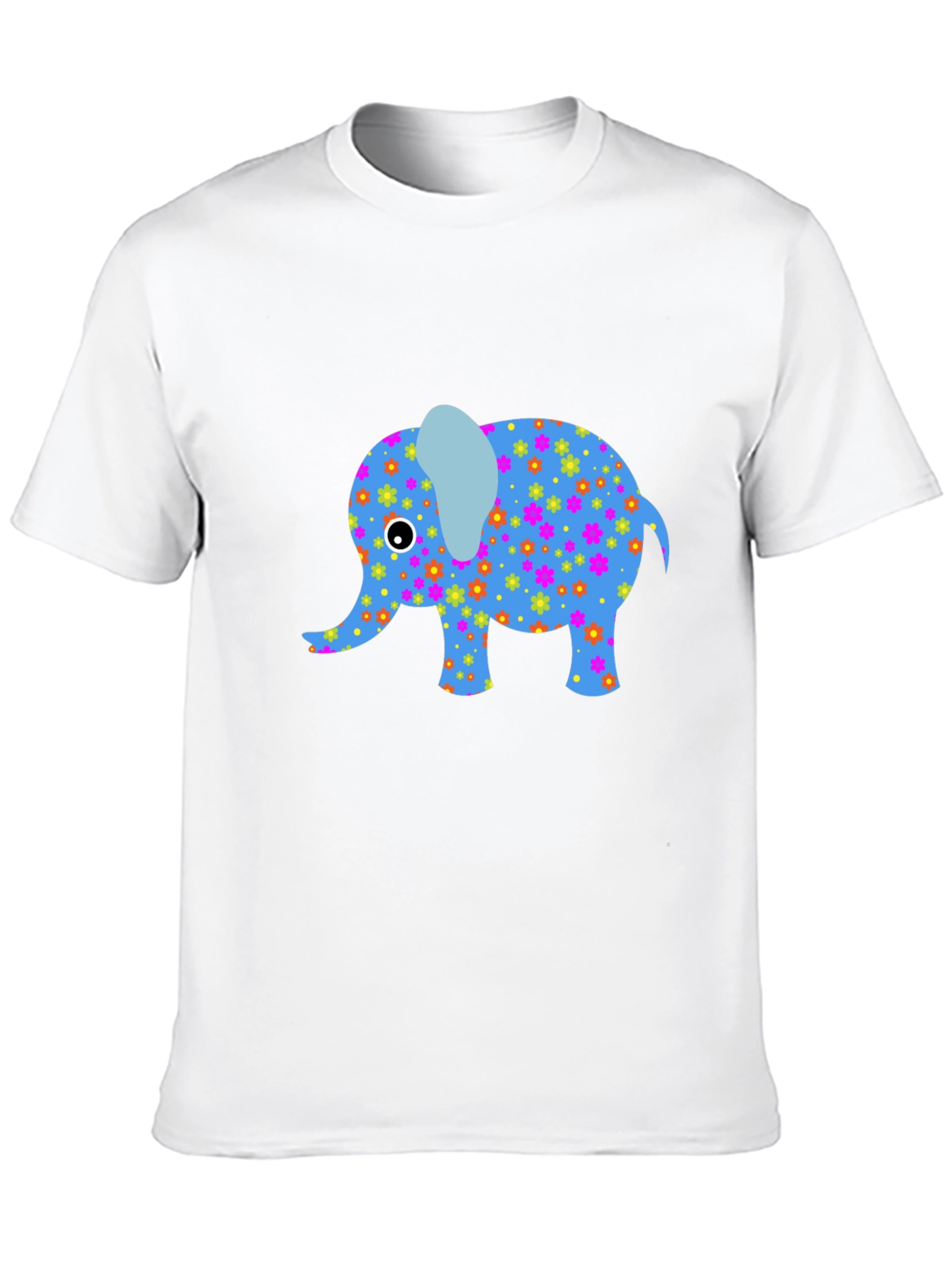 Black T-Shirt with Fun Elephant Design