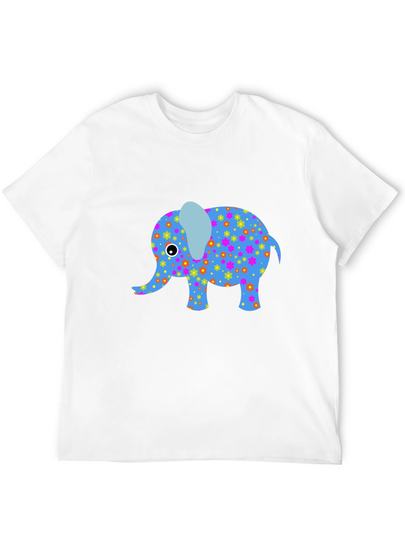 Black T-Shirt with Fun Elephant Design