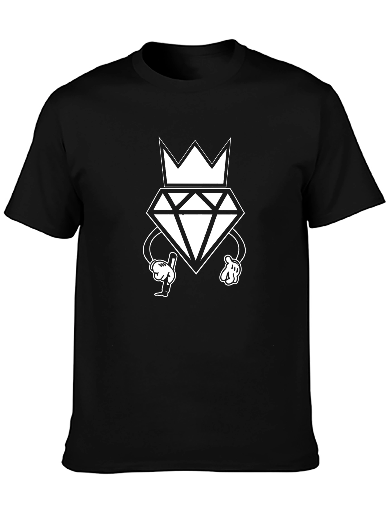 Diamond Crown Graphic Black T-Shirt