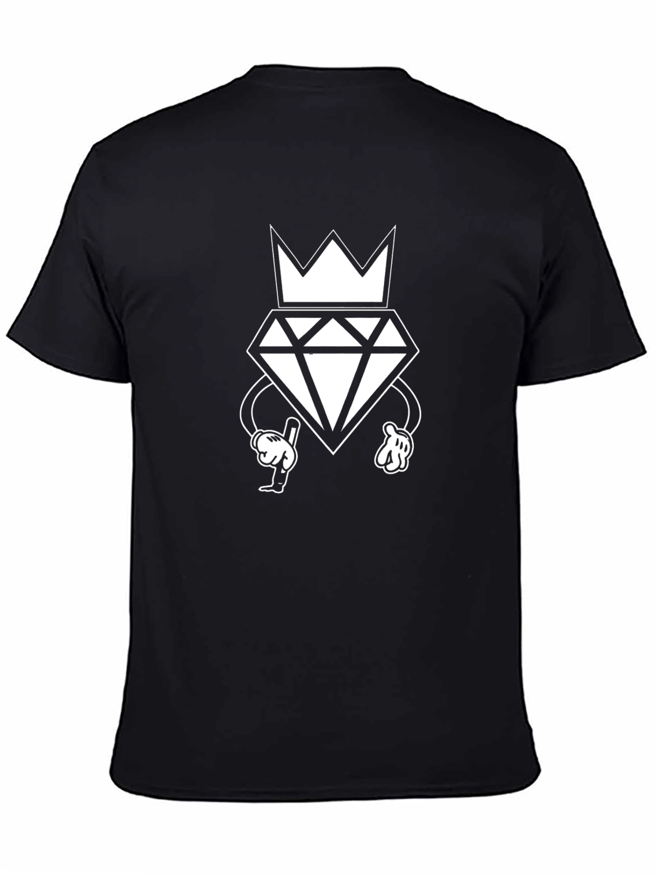 Diamond Crown Graphic Black T-Shirt