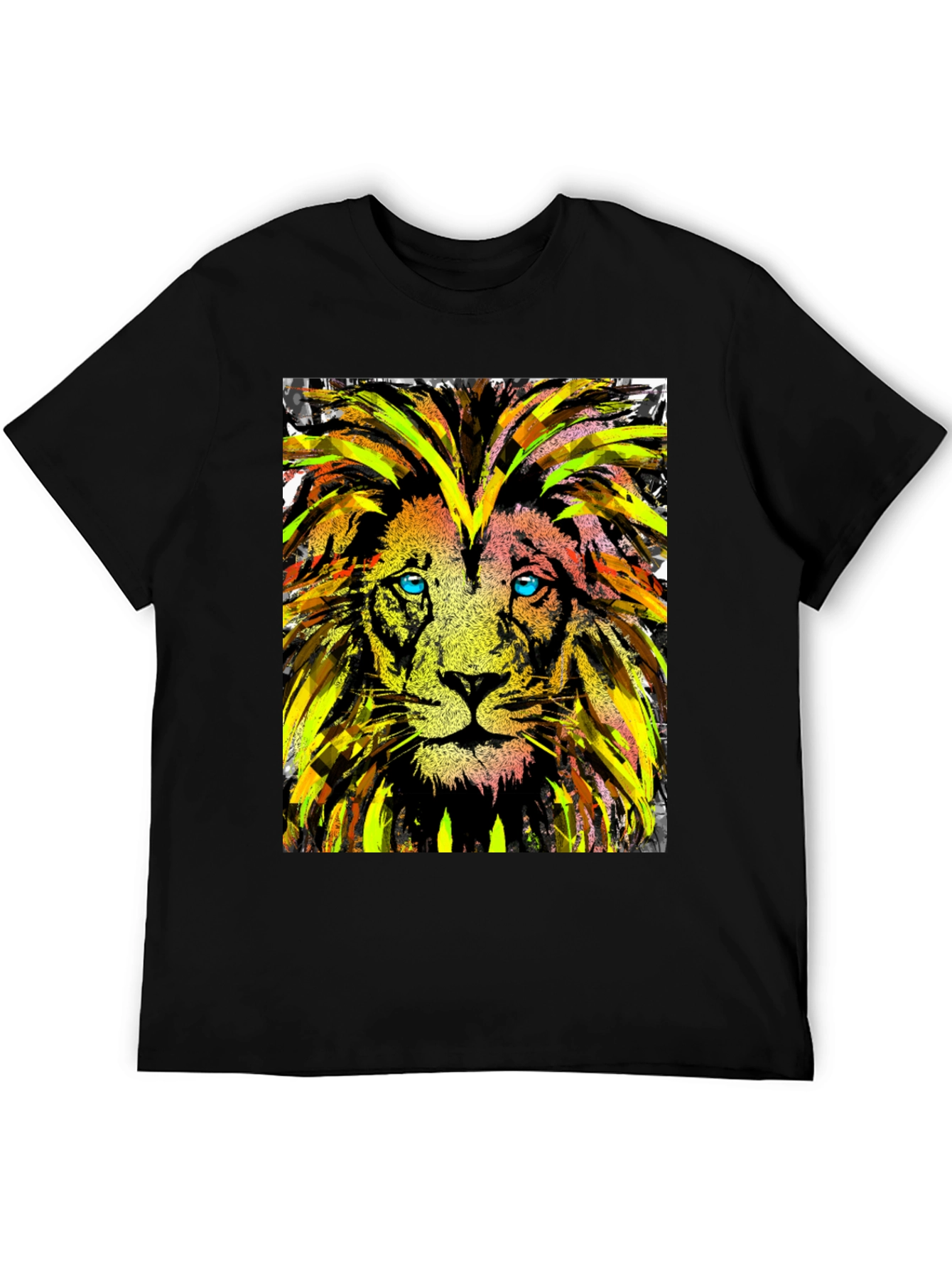 Lion Art Graphic Tee - Cool Animal Print T-Shirt