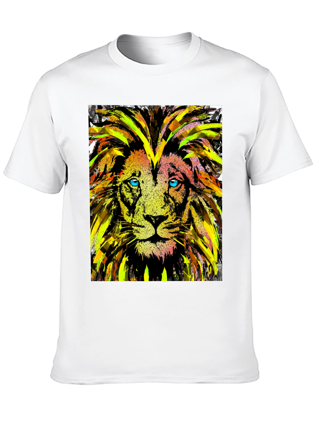 Lion Art Graphic Tee - Cool Animal Print T-Shirt