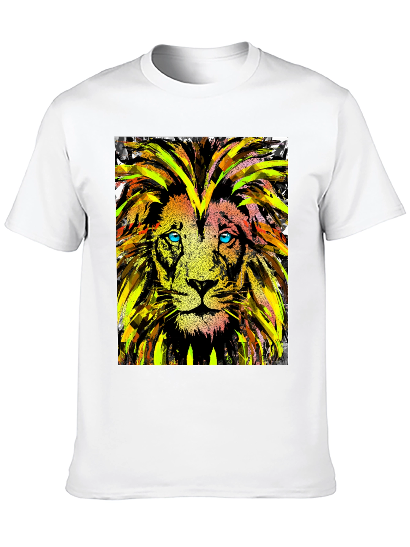 Lion Art Graphic Tee - Cool Animal Print T-Shirt