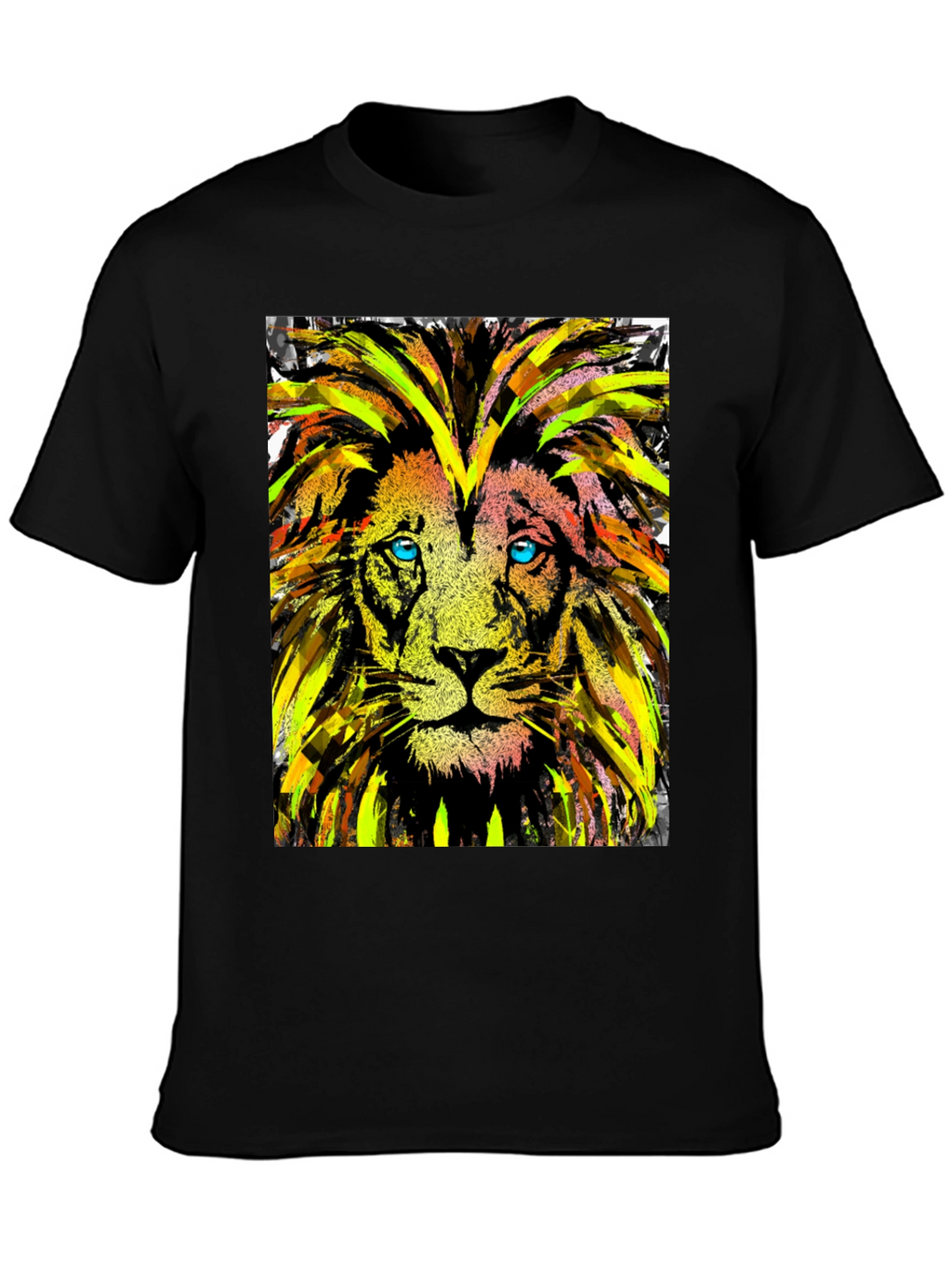 Lion Art Graphic Tee - Cool Animal Print T-Shirt