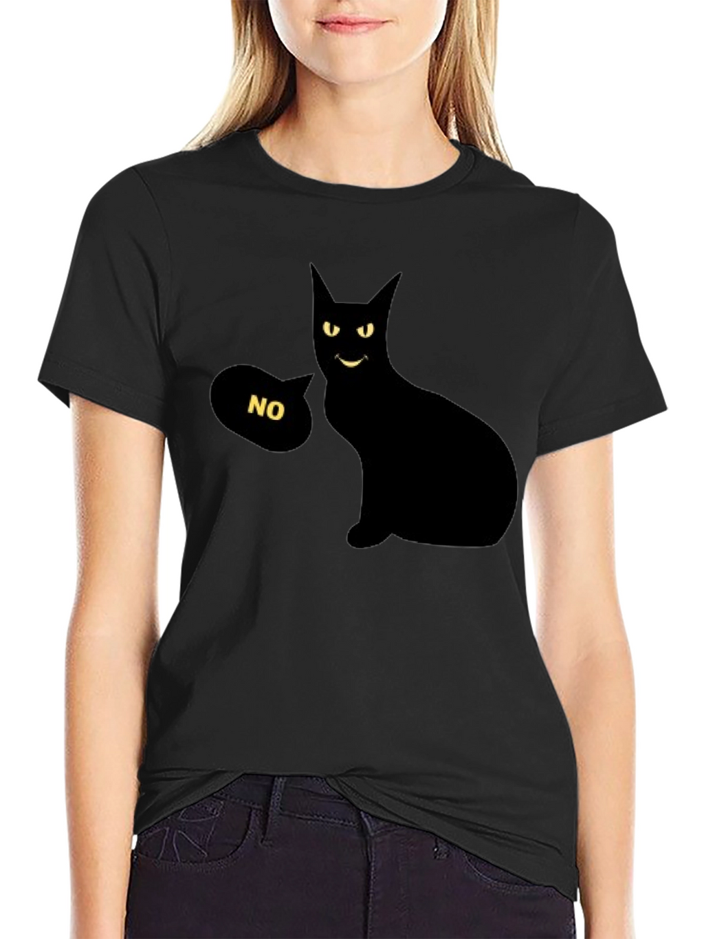 Funny Cat Graphic Tee - No Attitude