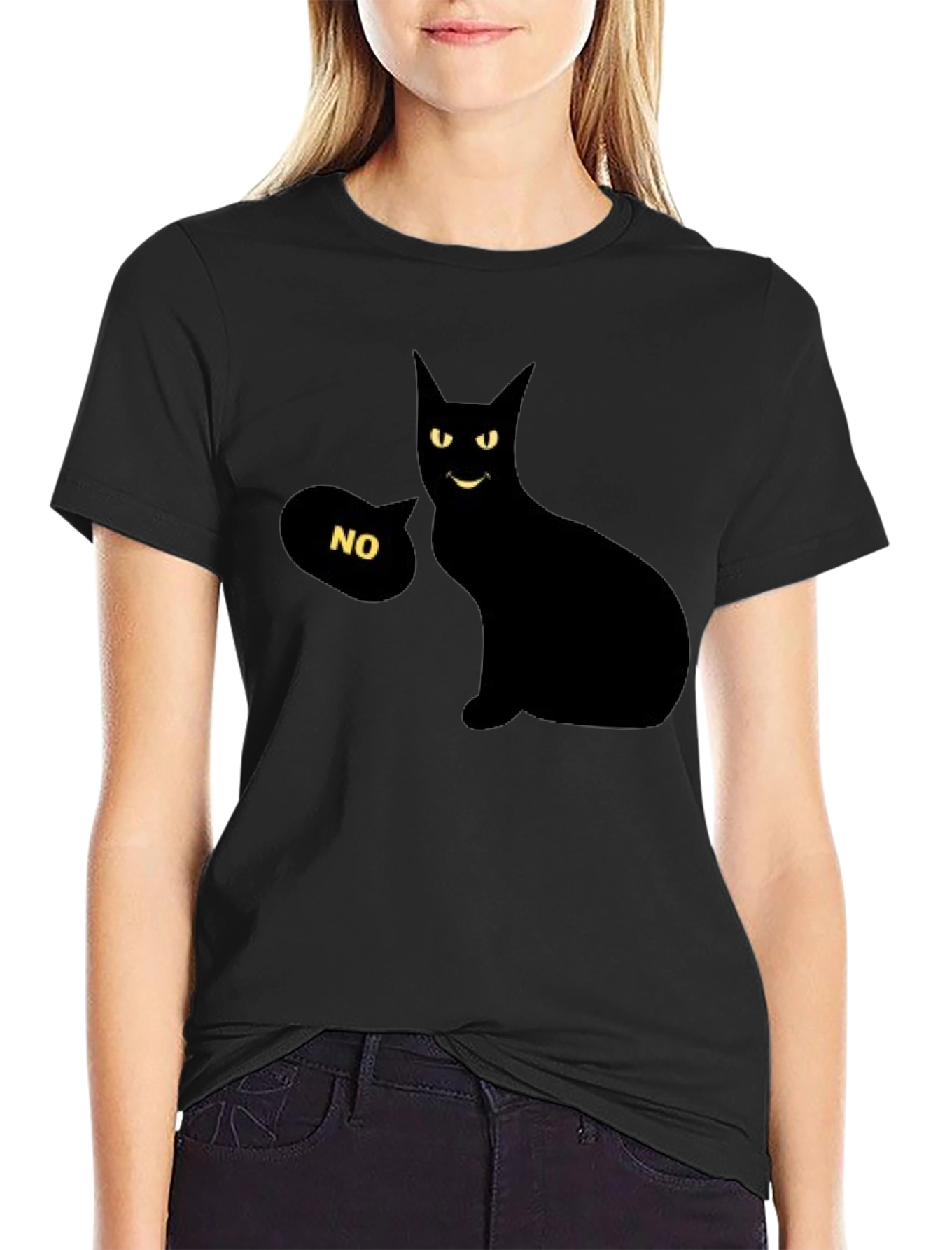 Funny Cat Graphic Tee - No Attitude