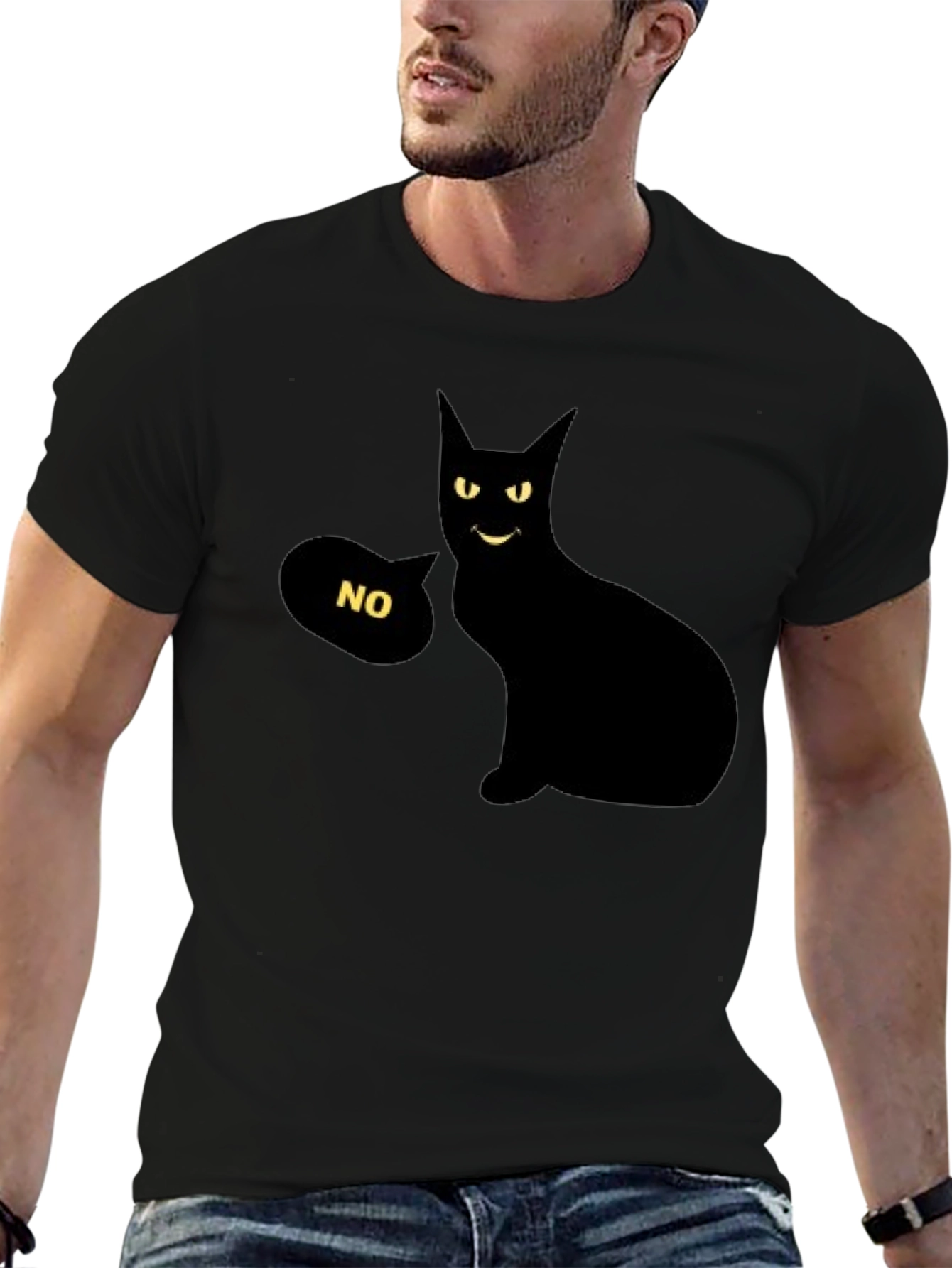 Funny Cat Graphic Tee - No Attitude