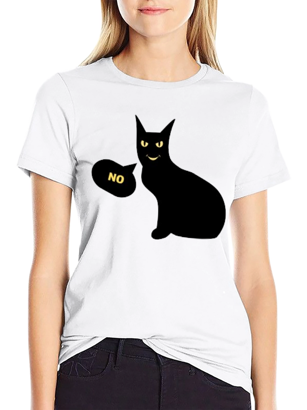 Funny Cat Graphic Tee - No Attitude