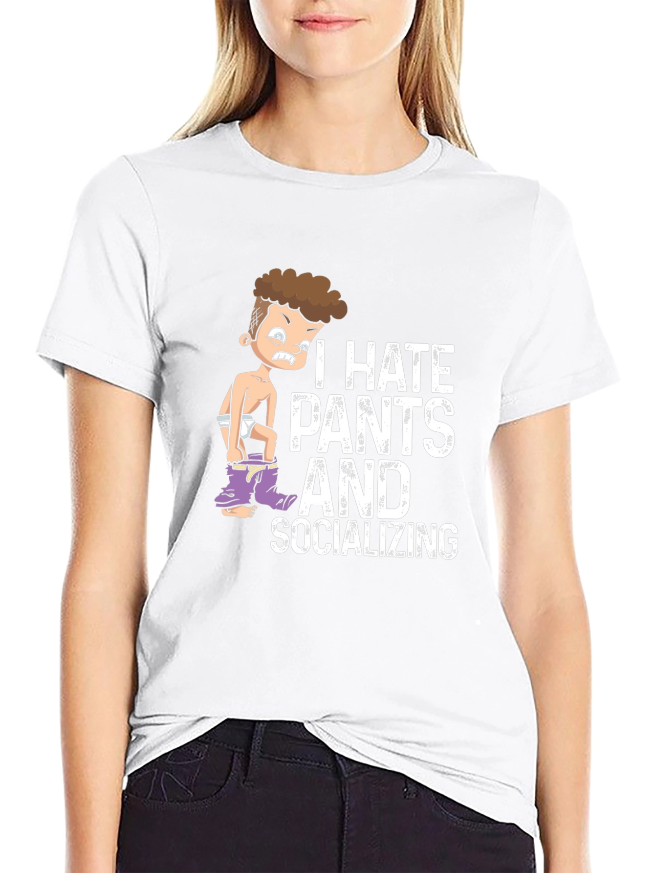 I Hate Pants and Socializing Graphic Tee